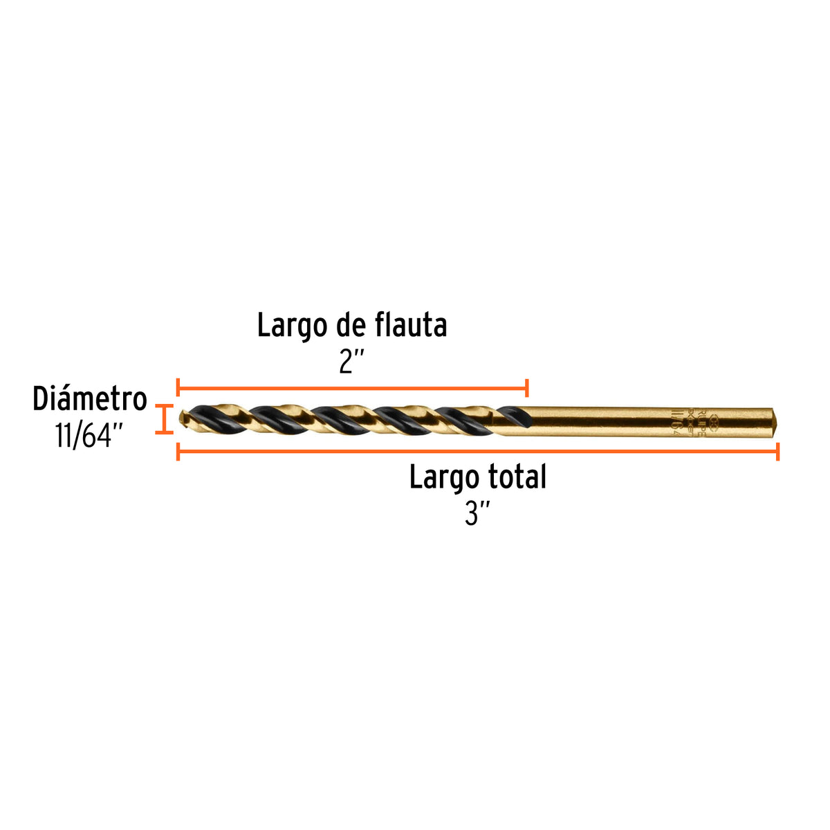 Broca de alta velocidad 11/64"