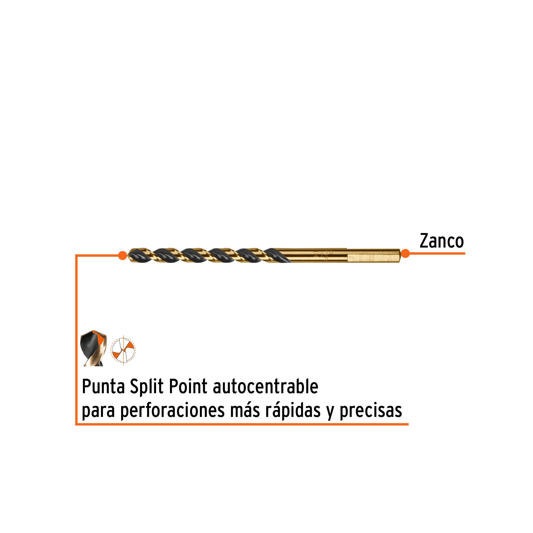 Broca de alta velocidad 15/64"