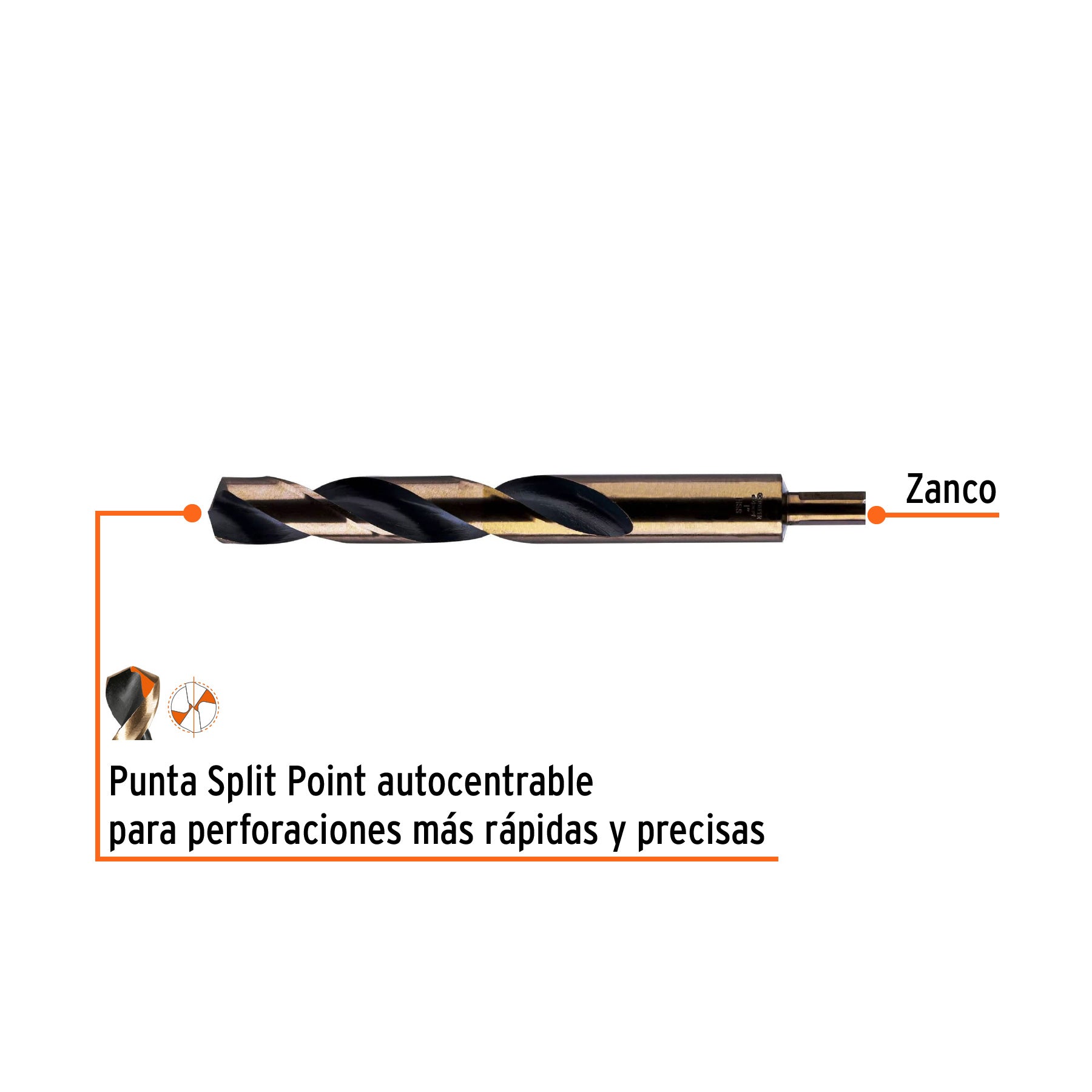 Broca de alta velocidad 1"