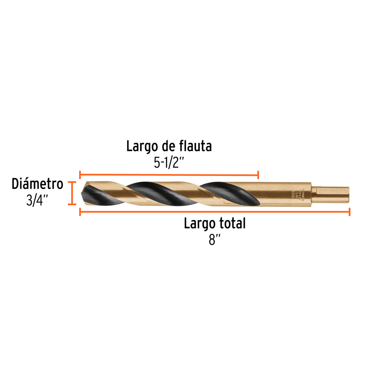 Broca de alta velocidad 3/4"