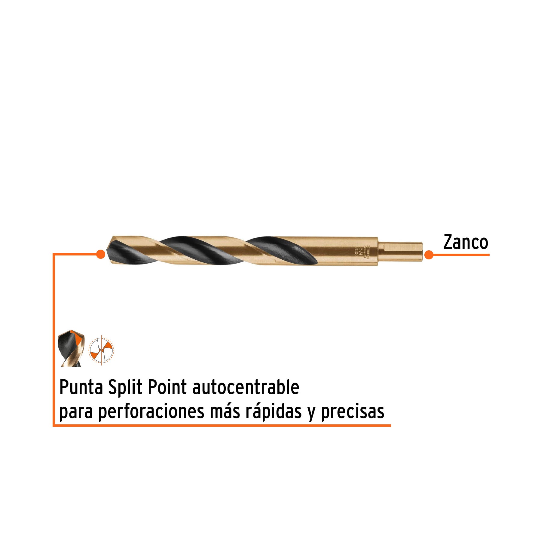 Broca de alta velocidad 3/4"