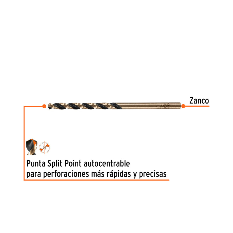 Broca HSS 3.3 mm Trugold para metal, TRUPER EXPERT