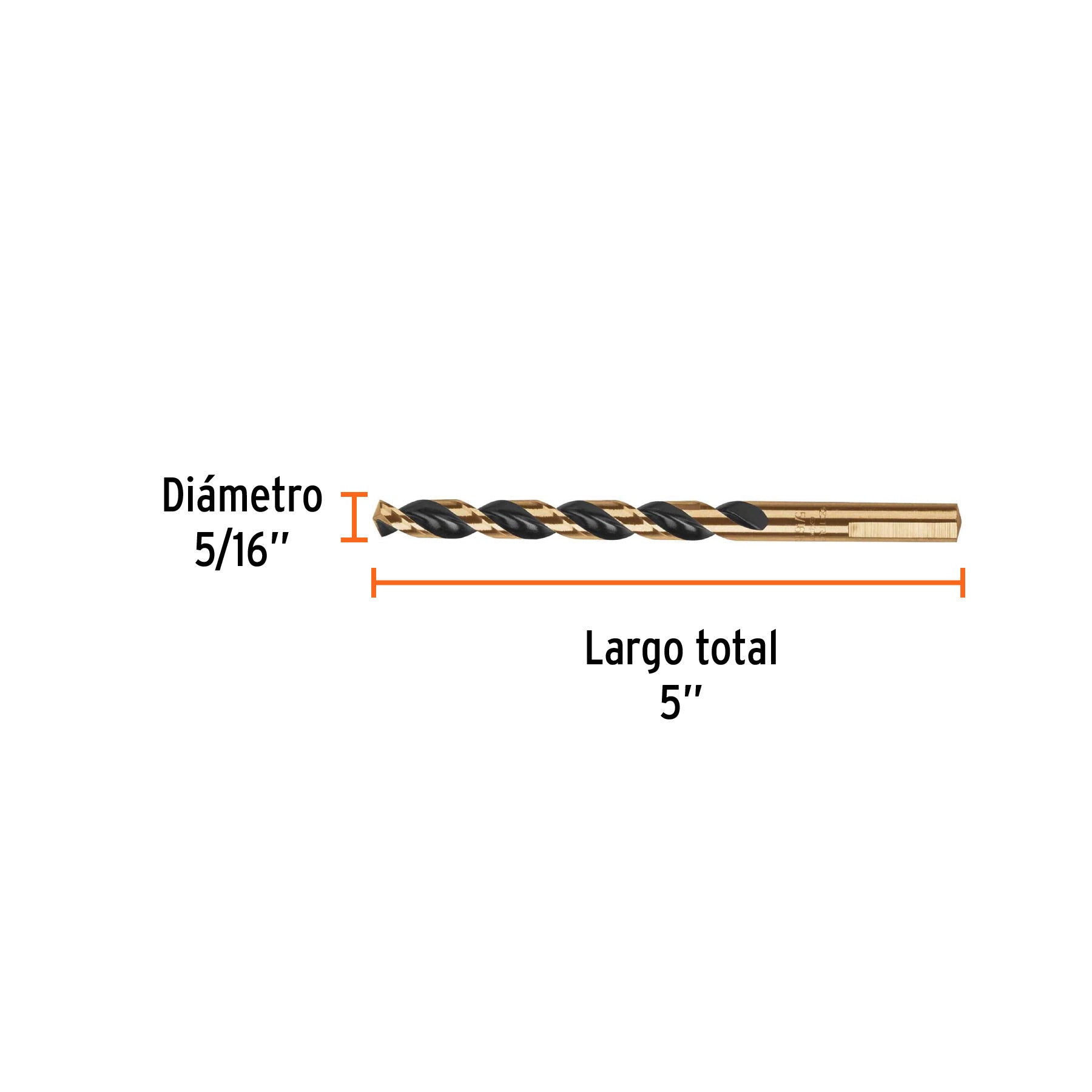 Broca de alta velocidad 5/16" en blister