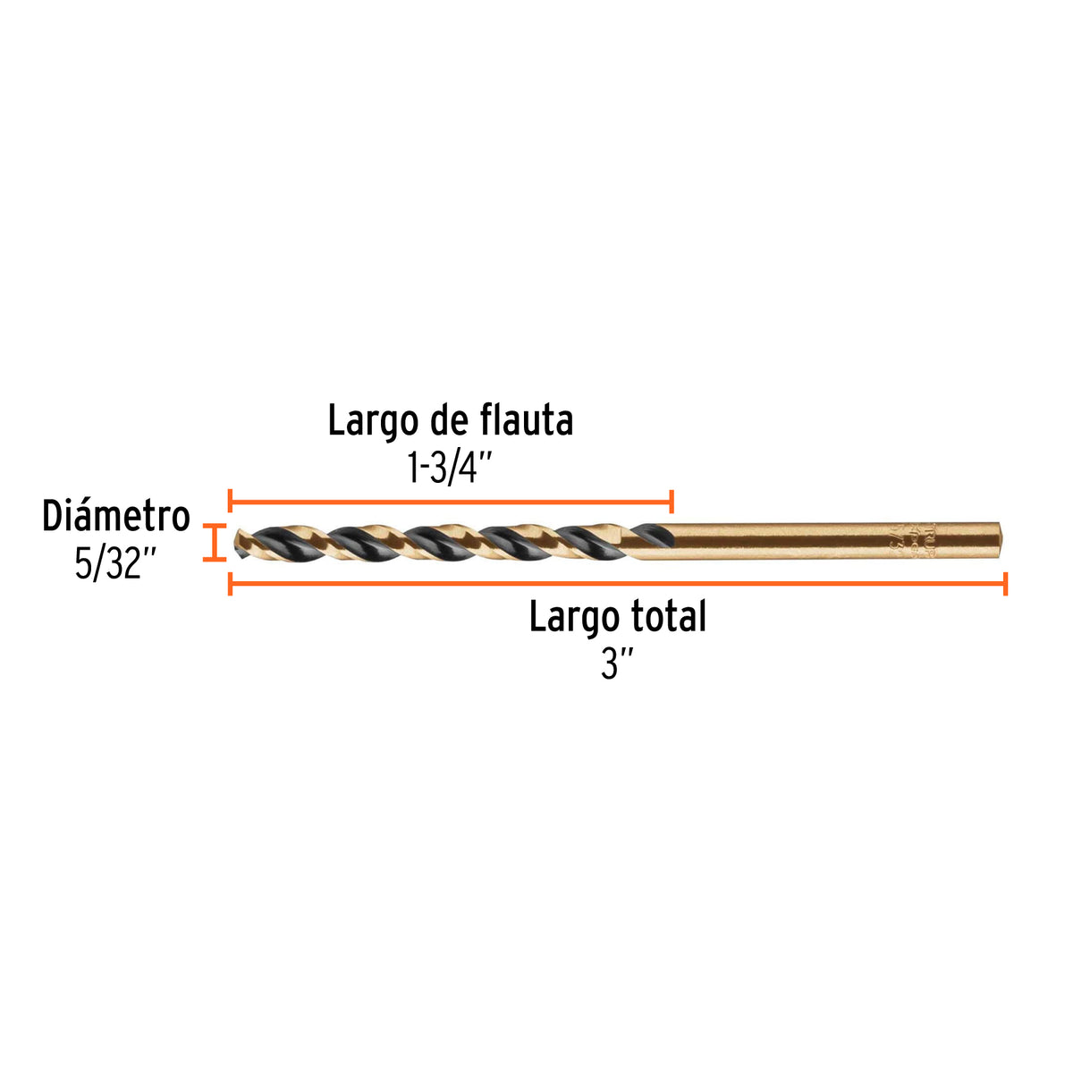 Broca de alta velocidad 5/32"
