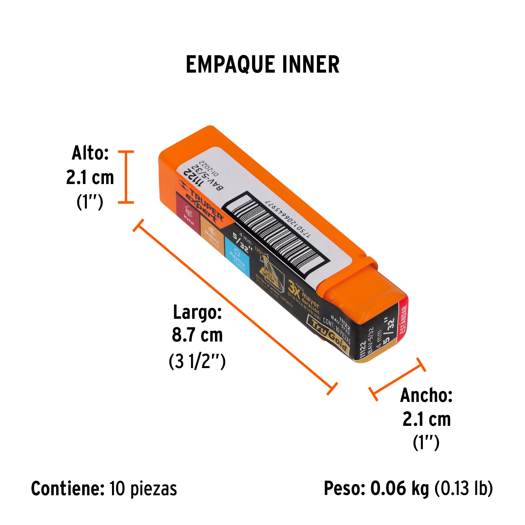 Broca de alta velocidad 5/32"