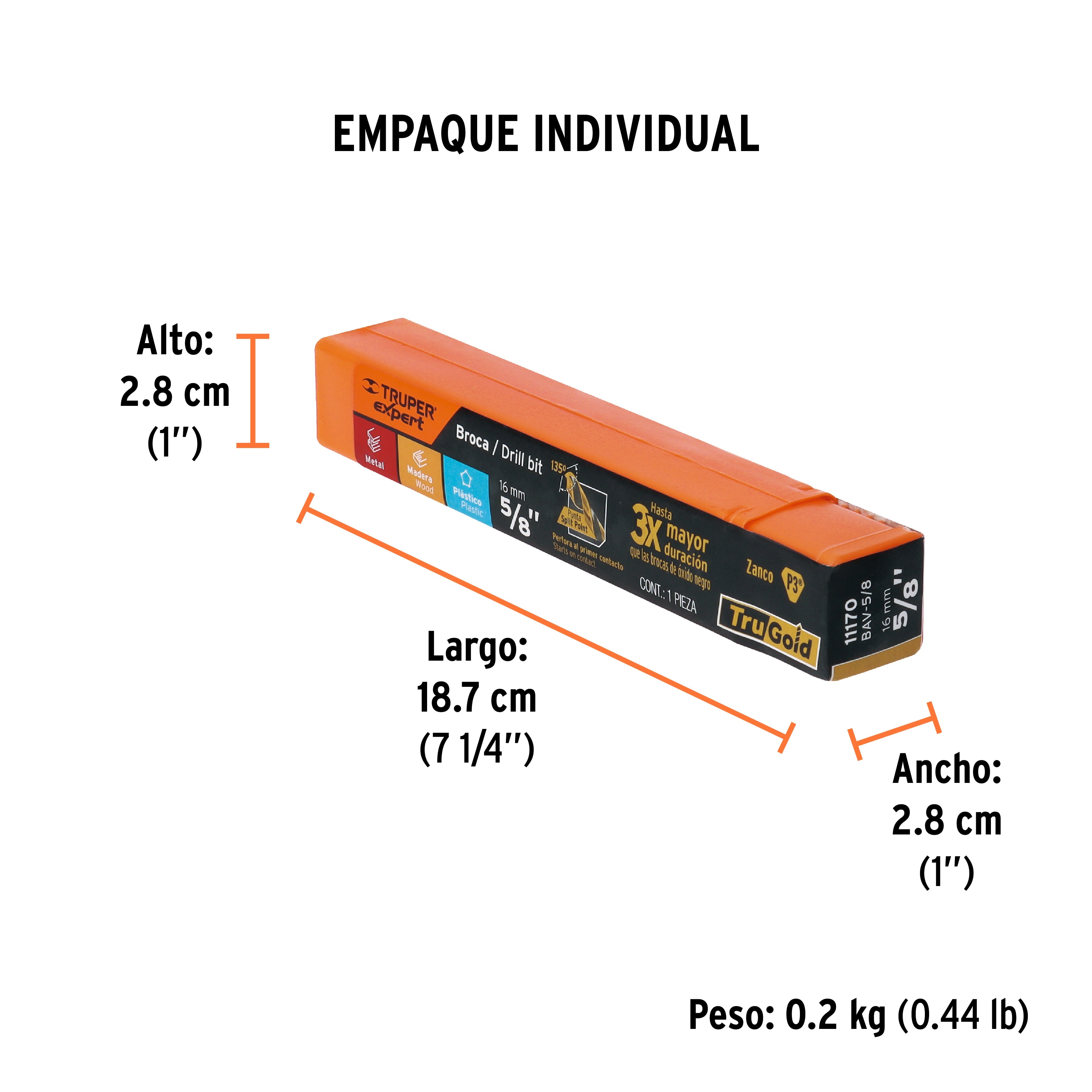 Broca de alta velocidad 5/8"