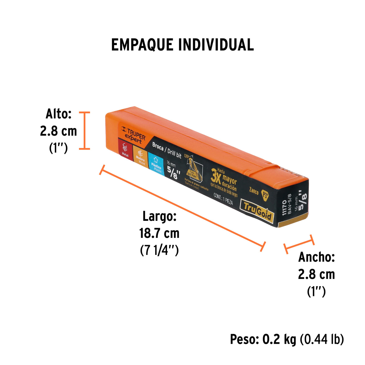 Broca de alta velocidad 5/8"