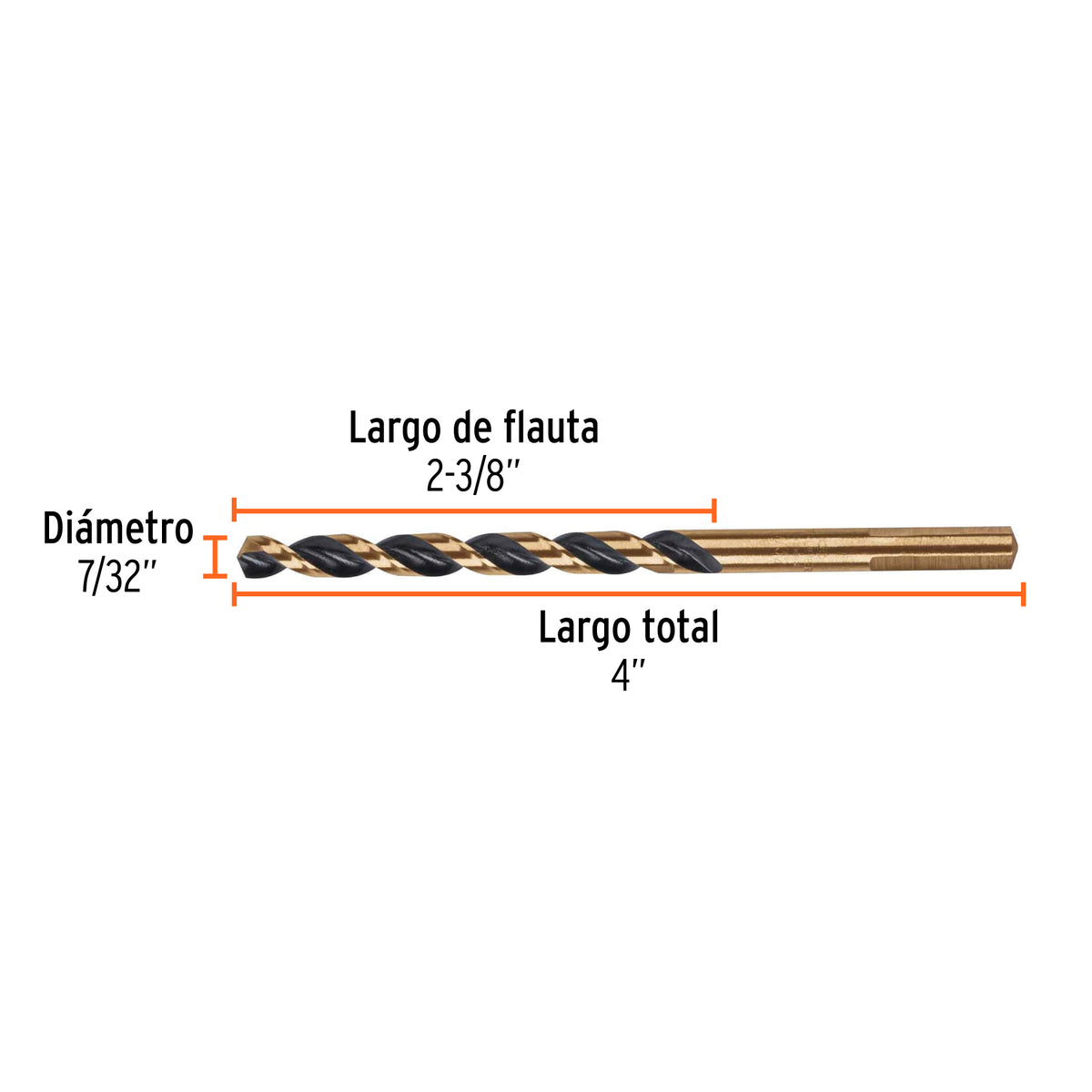 Broca de alta velocidad 7/32"