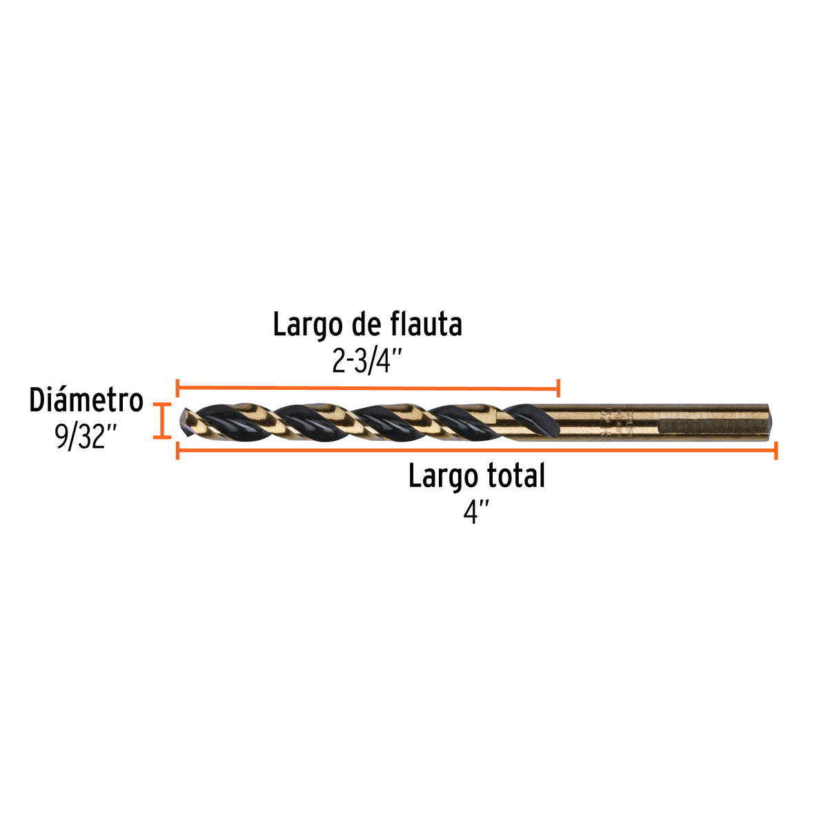Broca de alta velocidad 9/32"