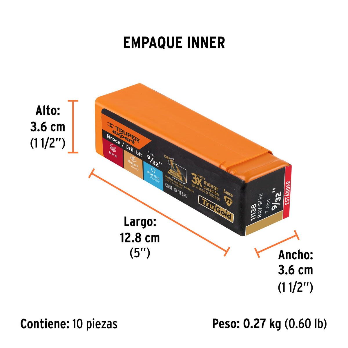 Broca de alta velocidad 9/32"