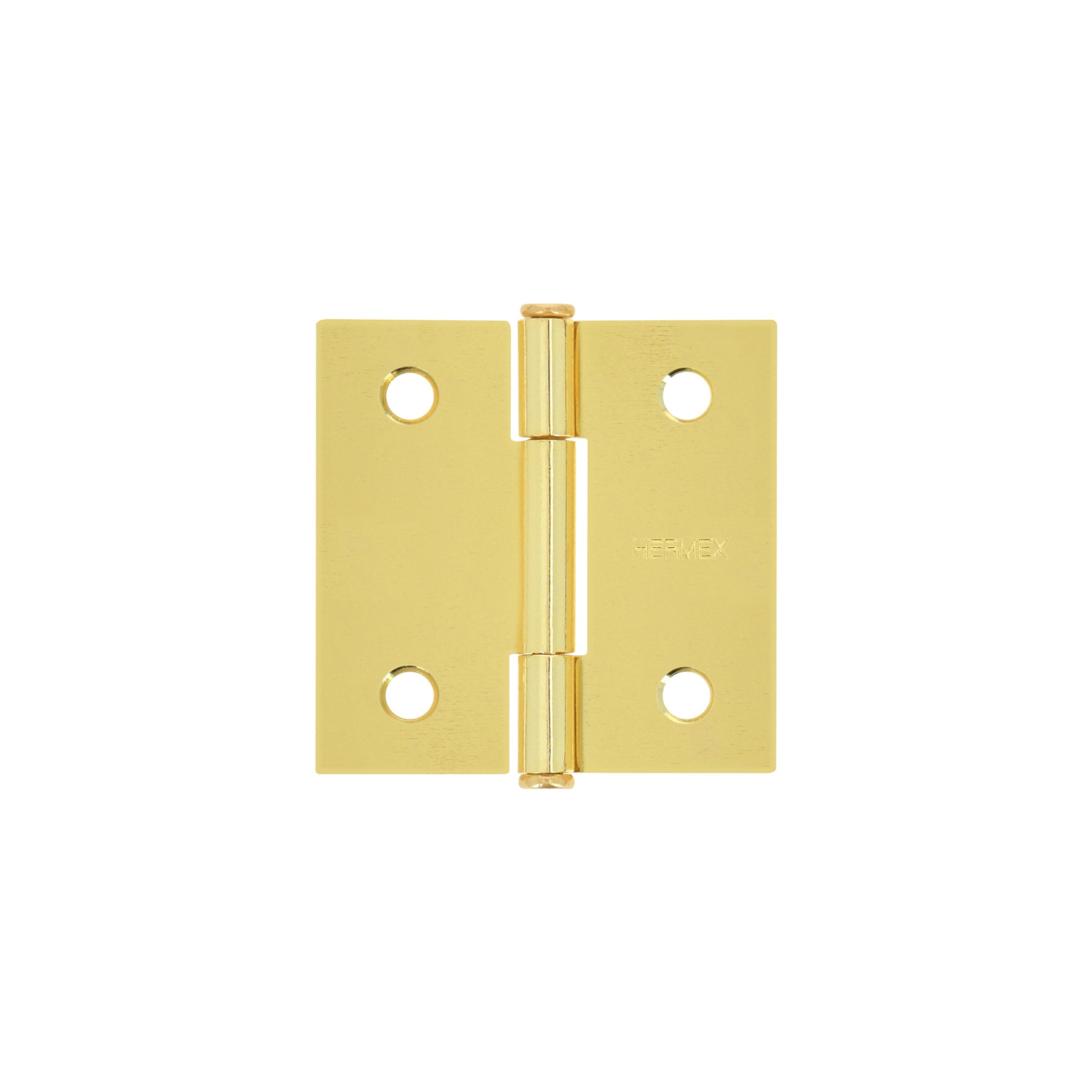 Bisagra cuadrada 2", acero latonado, plana
