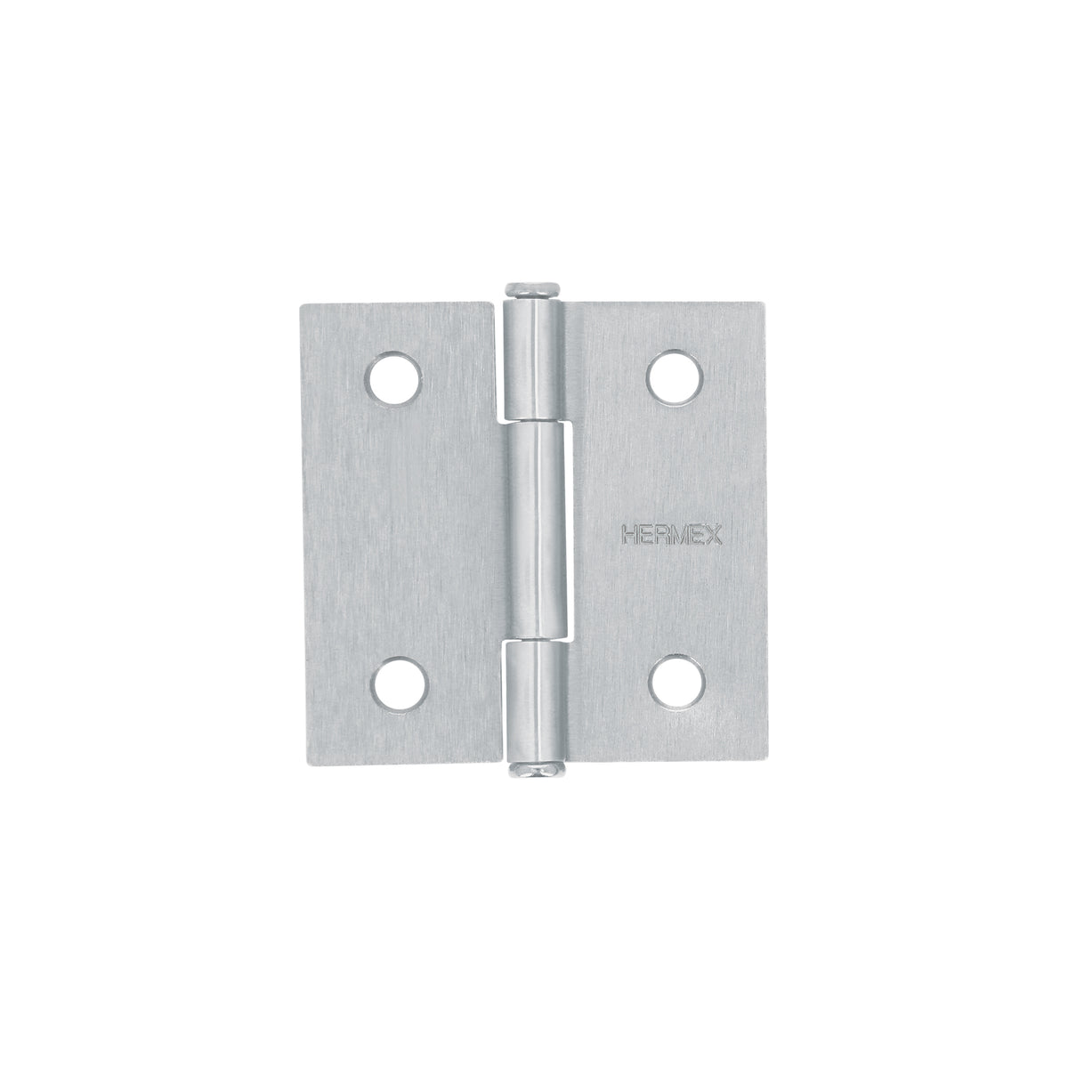 Bisagra cuadrada 2", acero cromo mate, plana