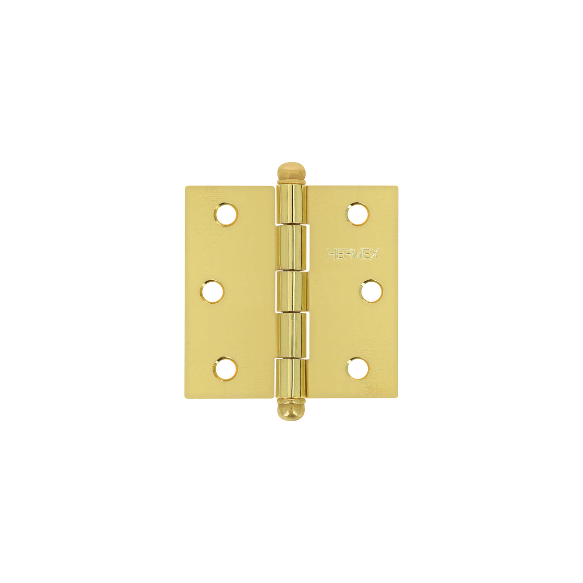 Bisagra cuadrada 2-1/2",acero latonado, redonda