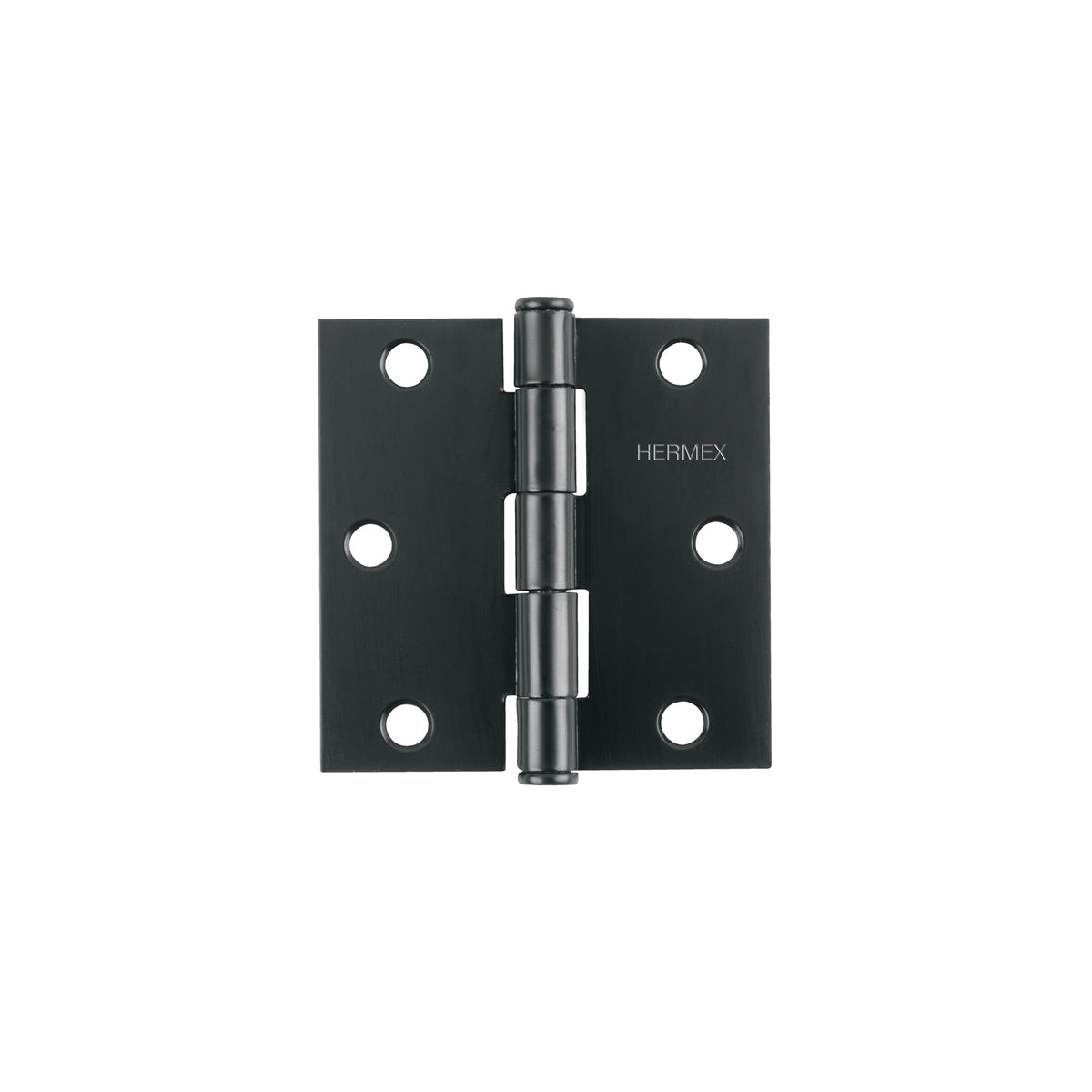 Bisagra cuadrada 3', acero, negro, plana, Hermex