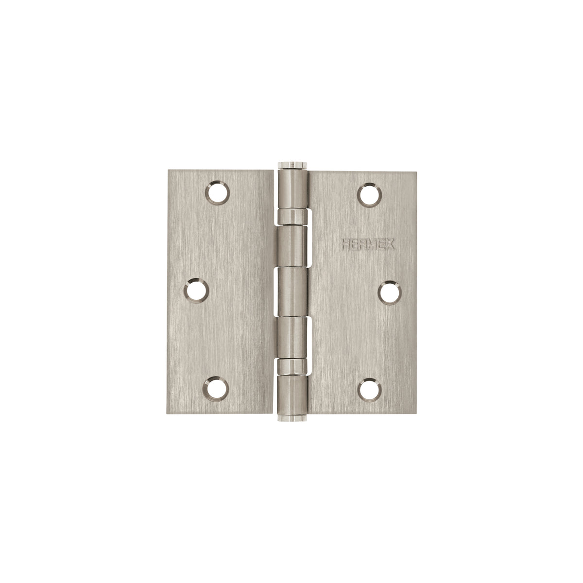 Bisagra cuadrada 3-1/2", acero inoxidable, plana