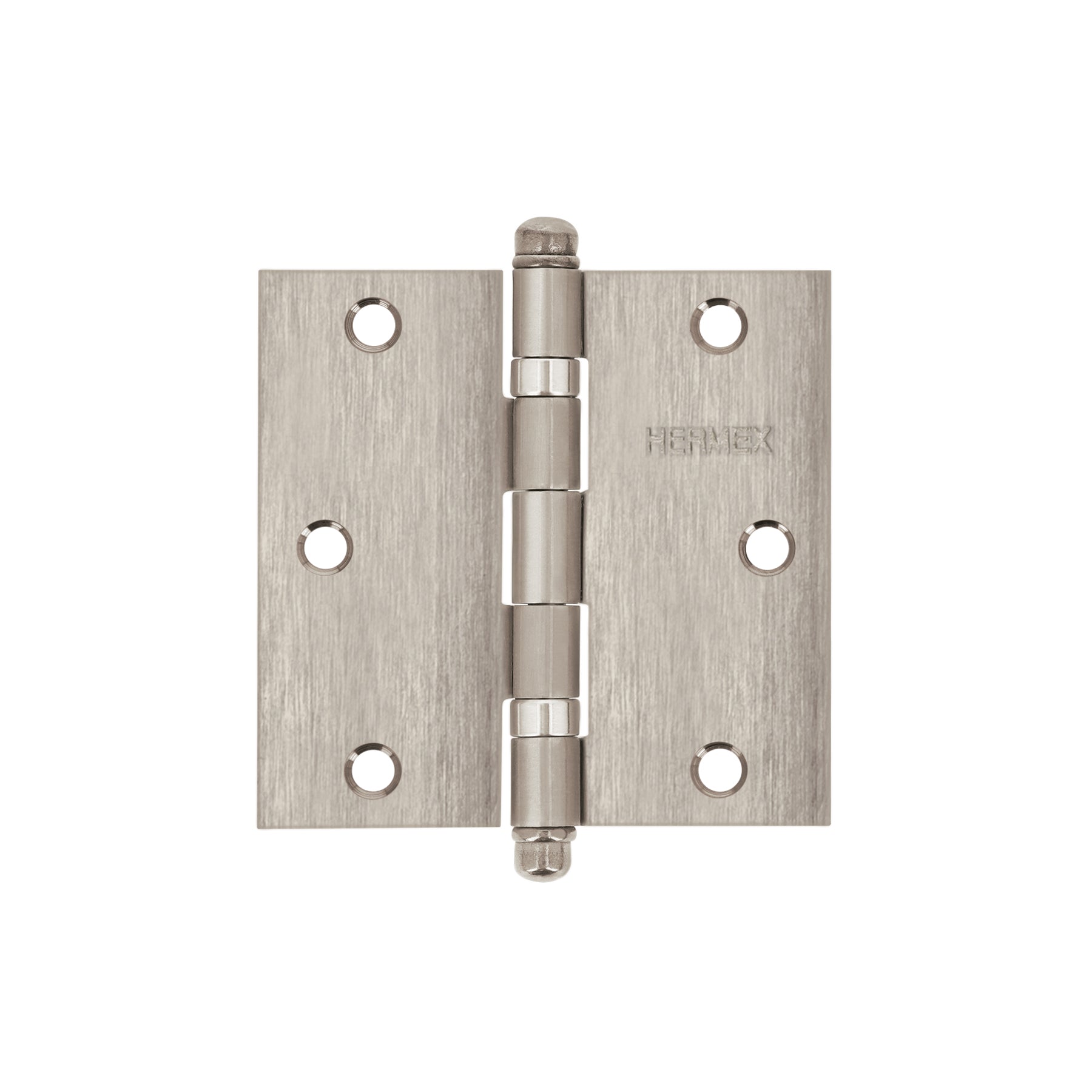 Bisagra cuadrada 3-1/2", acero inoxidable, redonda