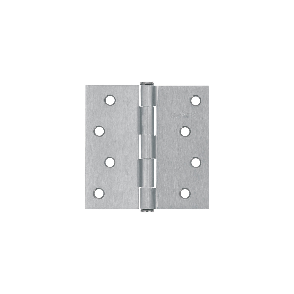 Bisagra cuadrada 4", acero cromo mate, plana