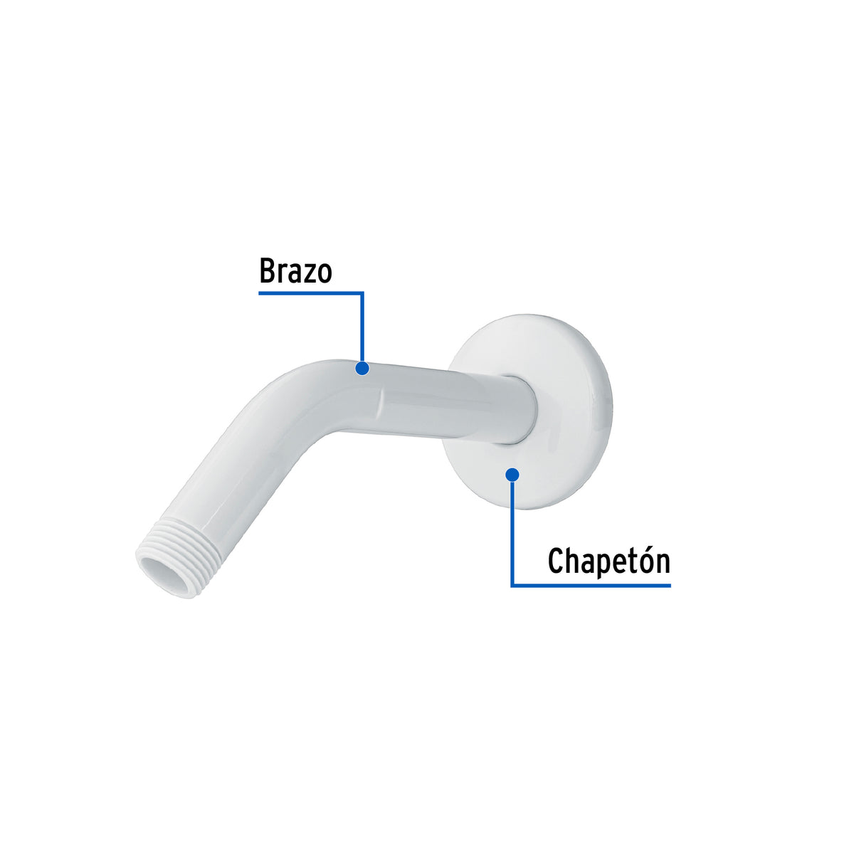 Brazo y chapetón para regadera, Basic