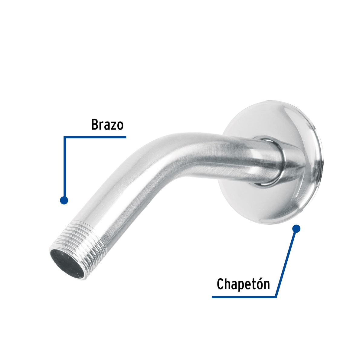 Brazo y chapetón de repuesto para regaderas,acero inoxidable