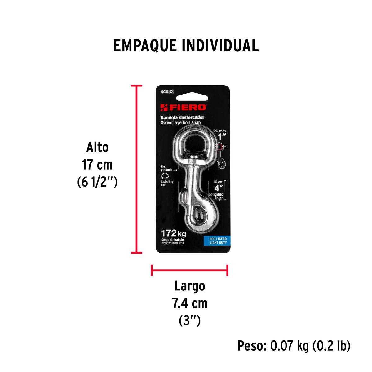 Bandola destorcedora, de zinc, 4¼"