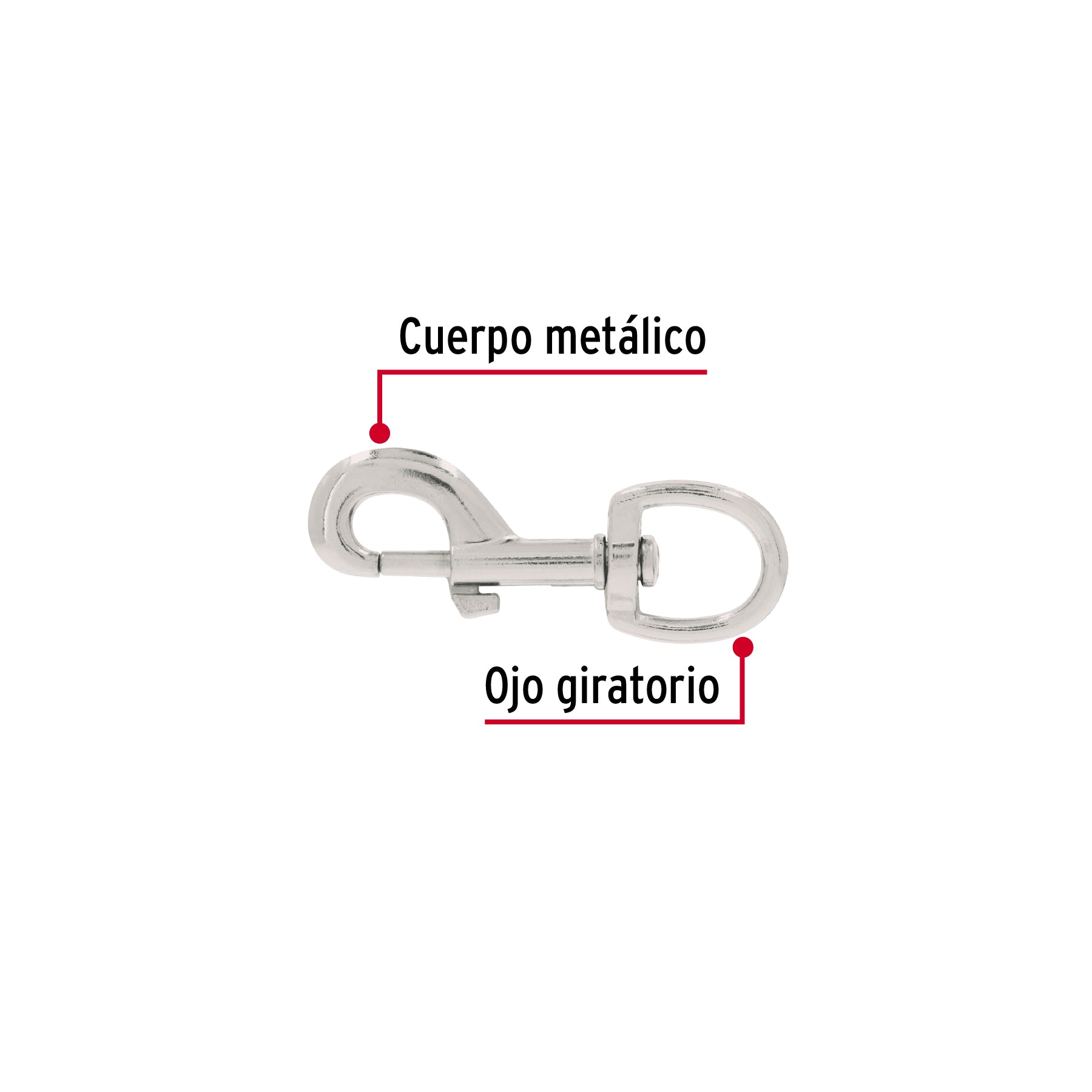 Bandola destorcedora, de zinc, 4"