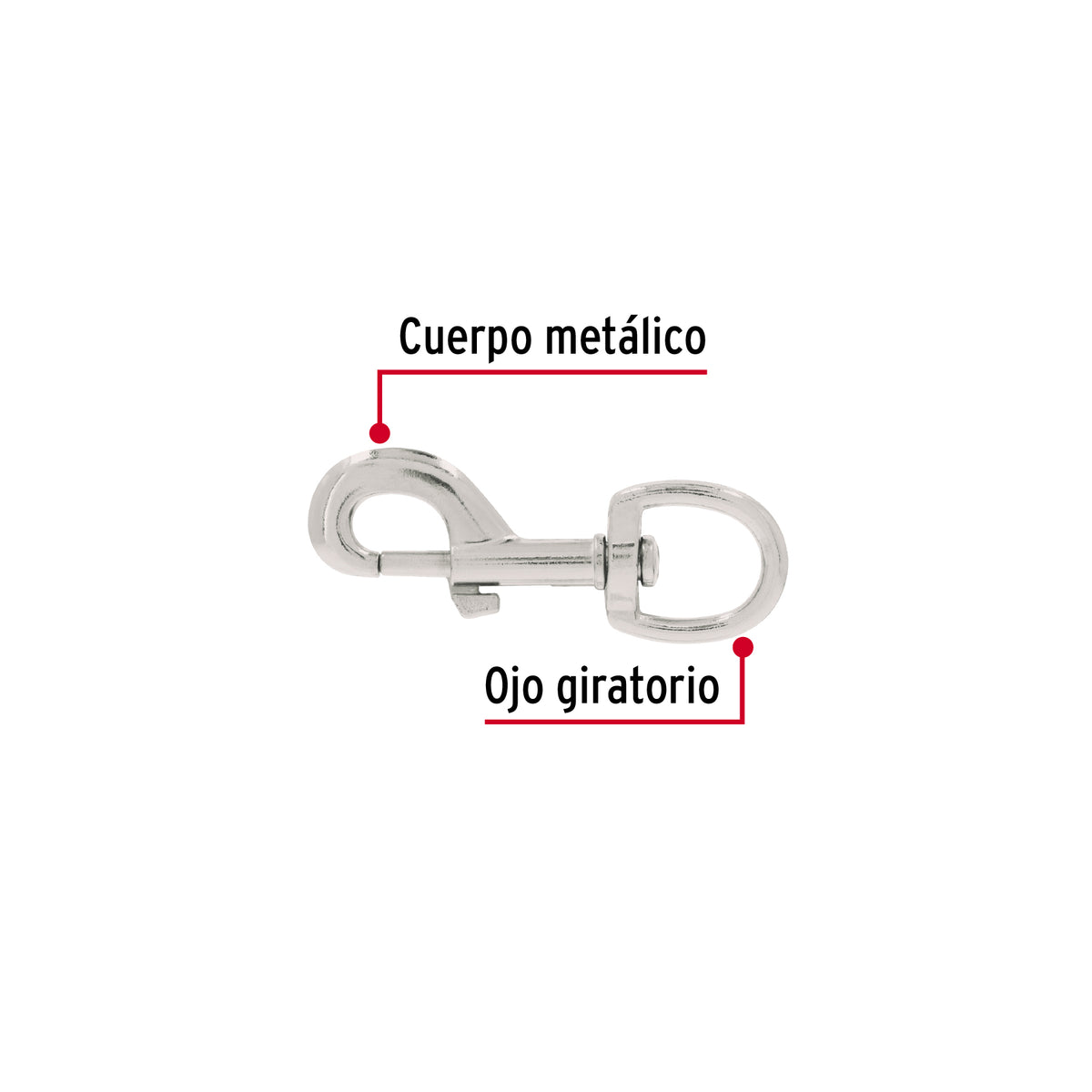 Bandola destorcedora, de zinc, 4"