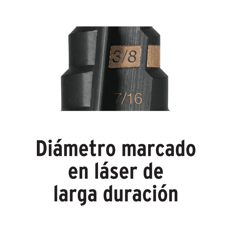 Broca escalonada, 9 escalones