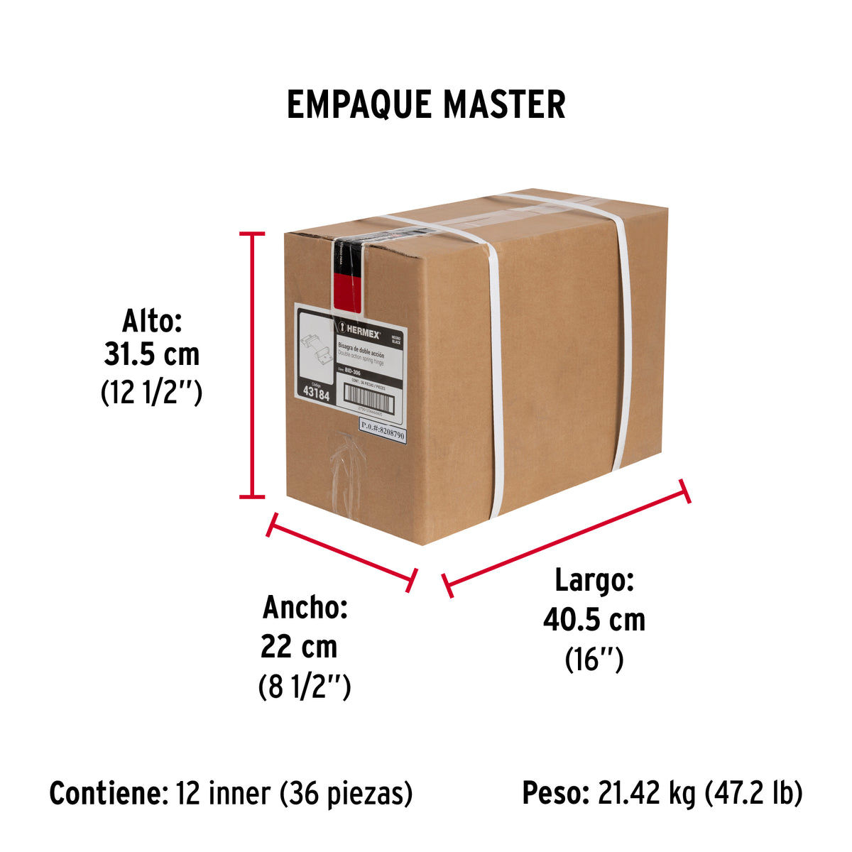 Bisagra doble acción 3", negra