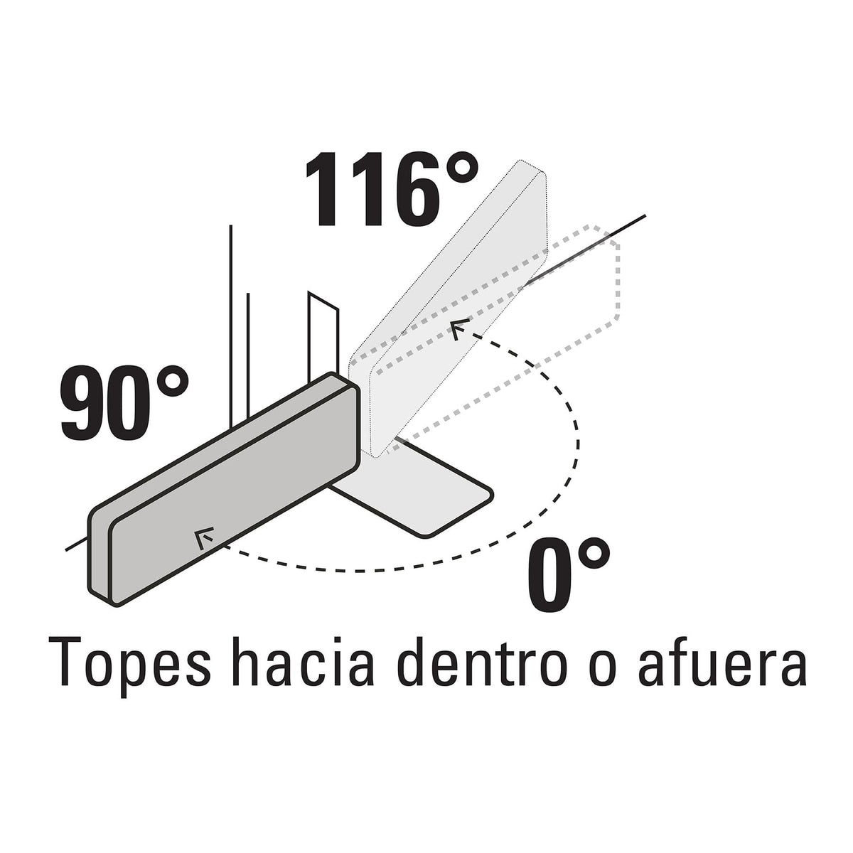 Bisagra de piso, de cromo