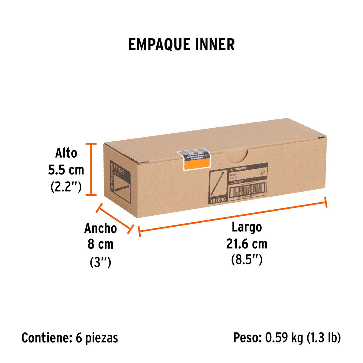 Broca para madera 1/2'