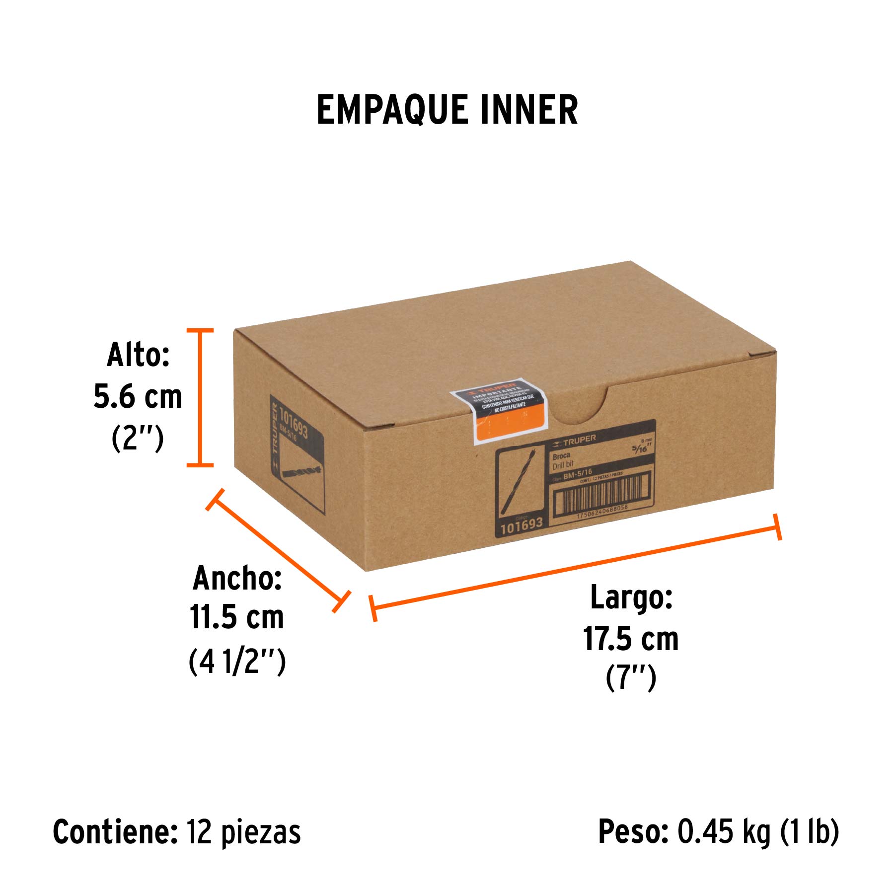 Broca para madera 5/16'