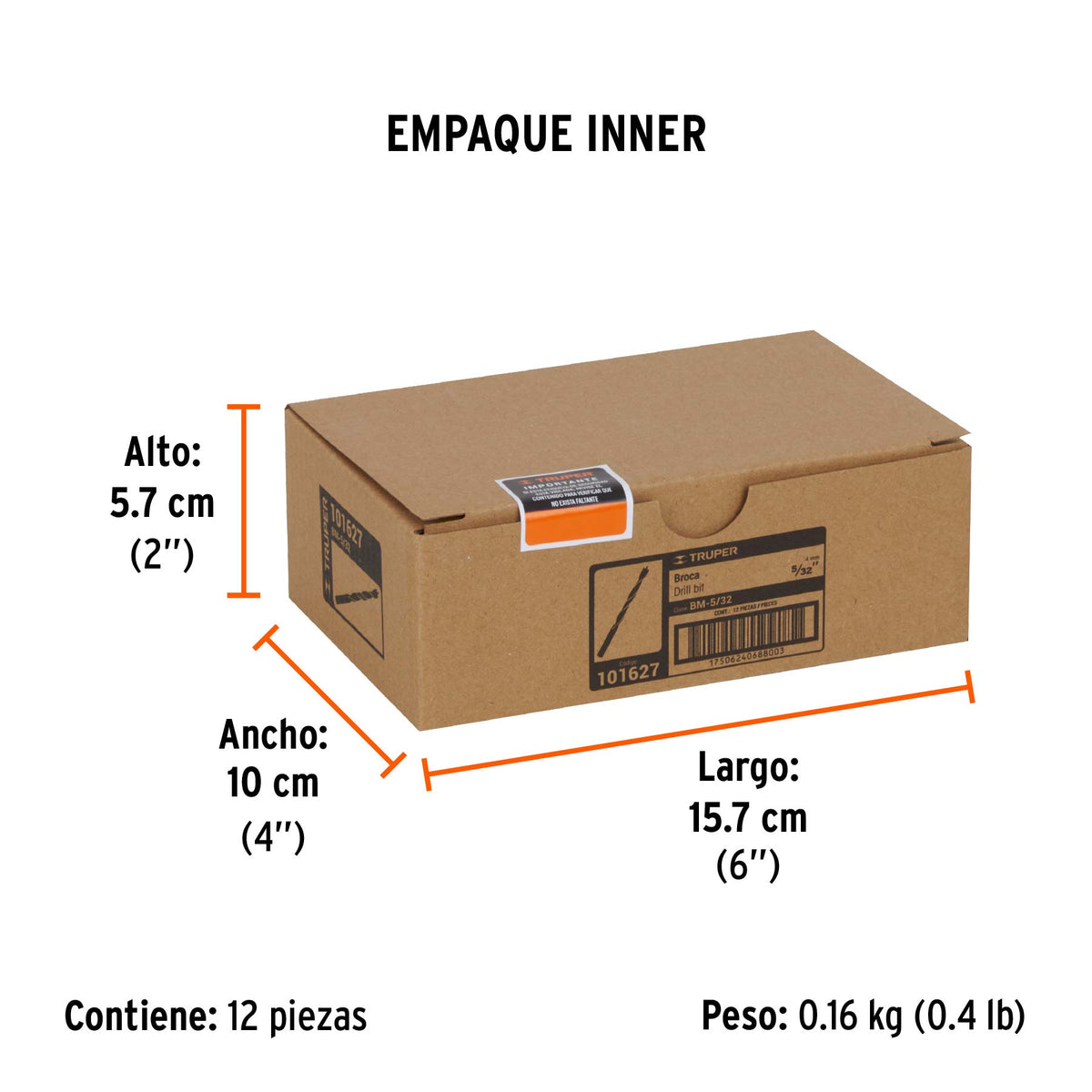 Broca para madera 5/32'