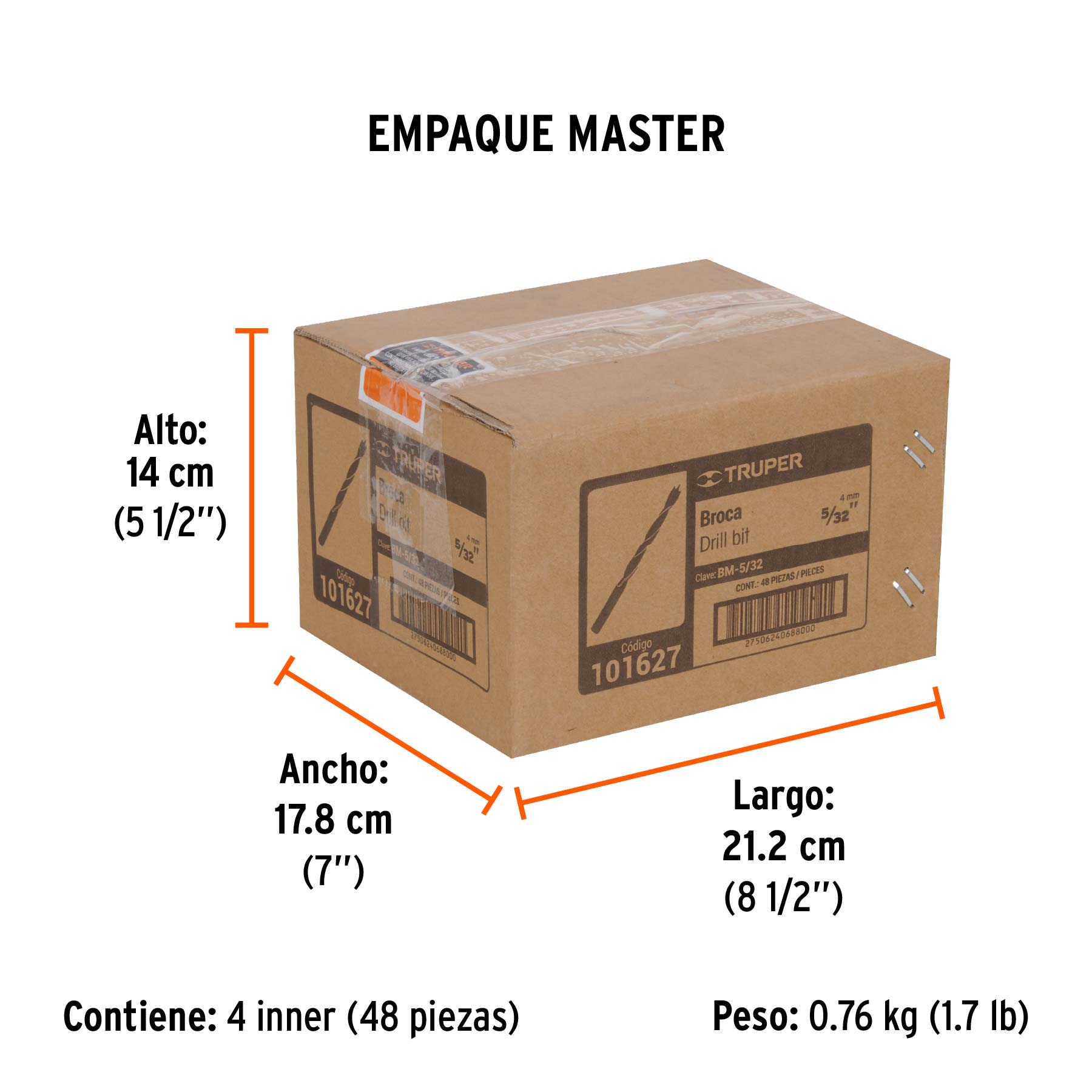 Broca para madera 5/32'