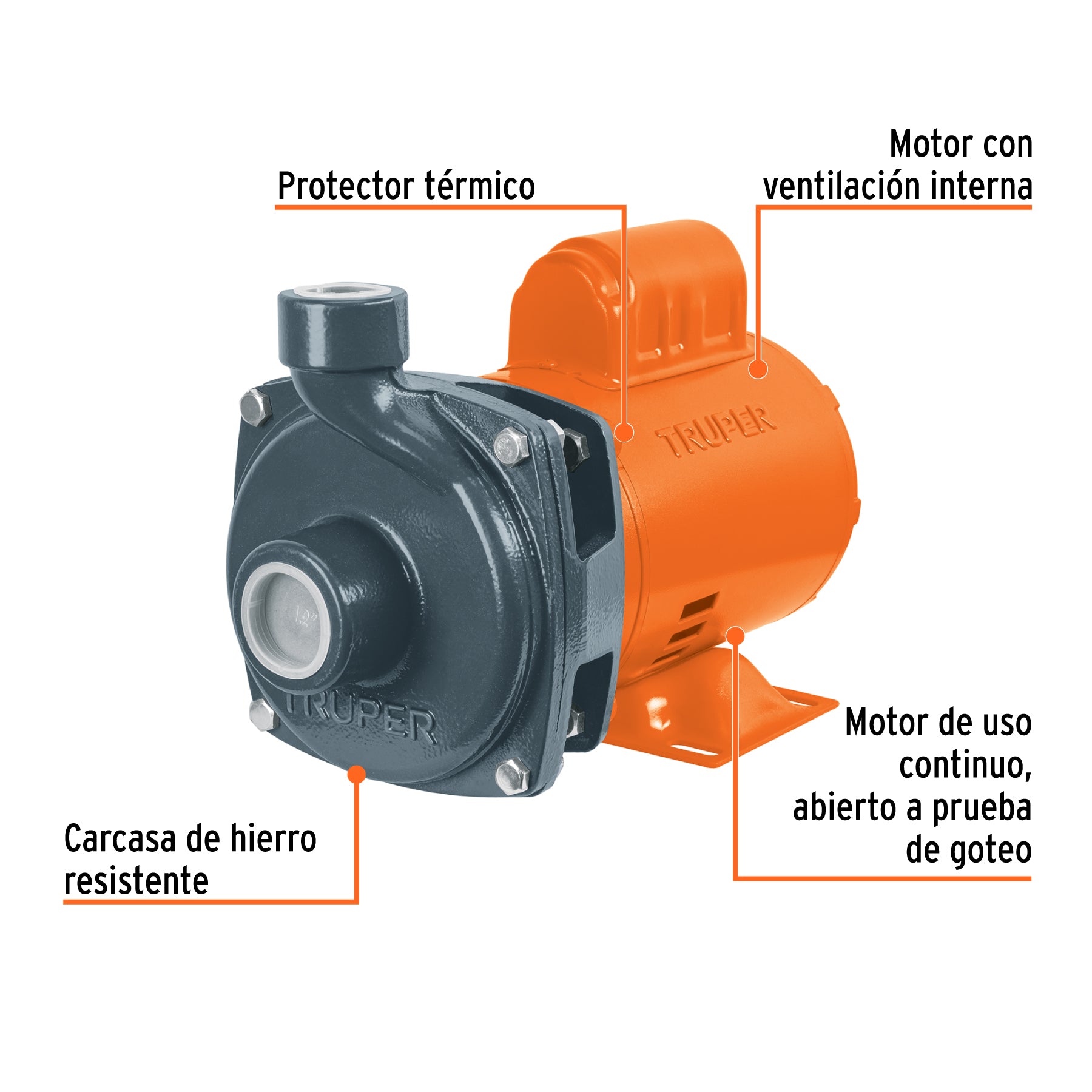 BOMBA P/AGUA CENTRIFUGAS DE 1/2 HP 18 M