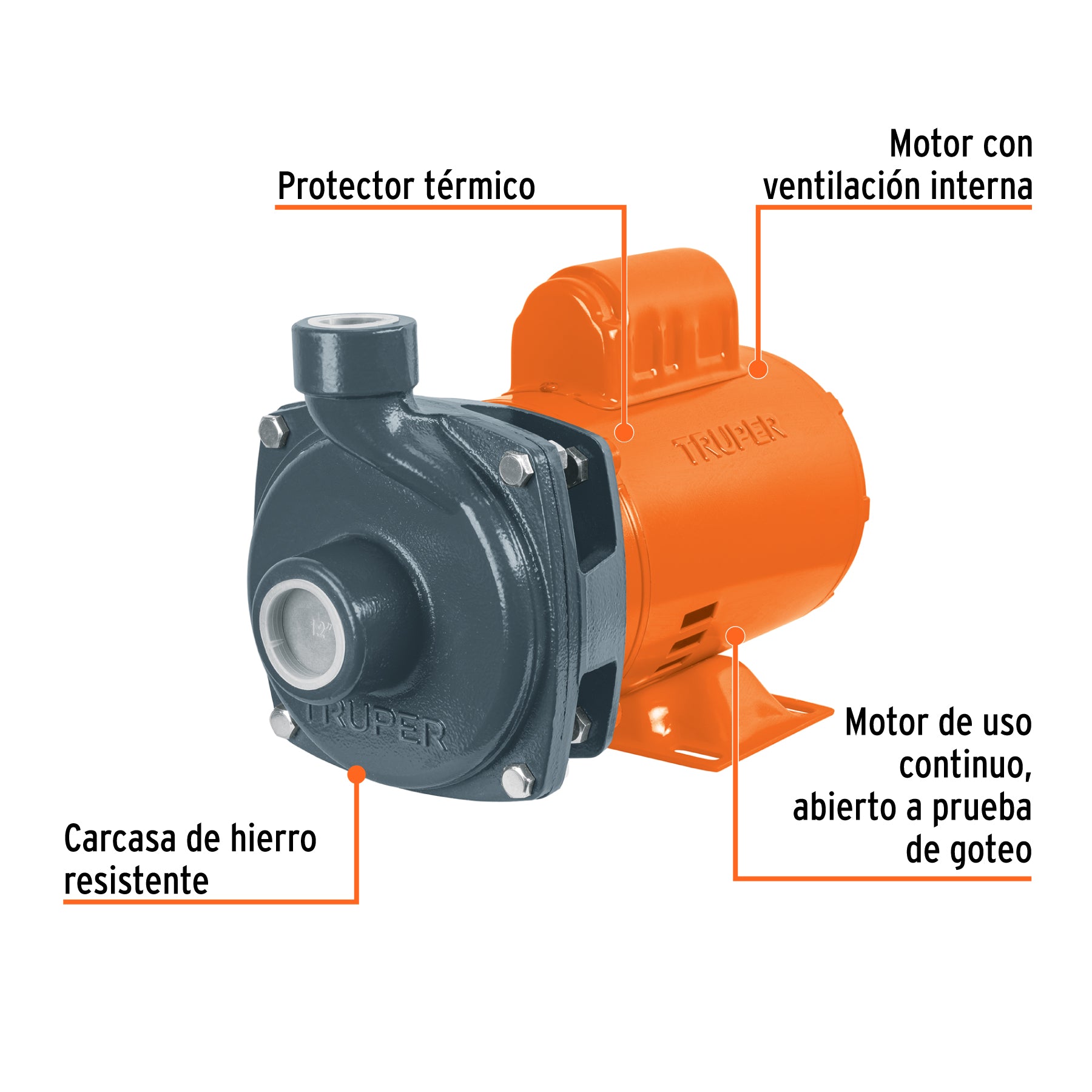 BOMBA P/AGUA CENTRIFUGAS DE 3/4 HP 23 M