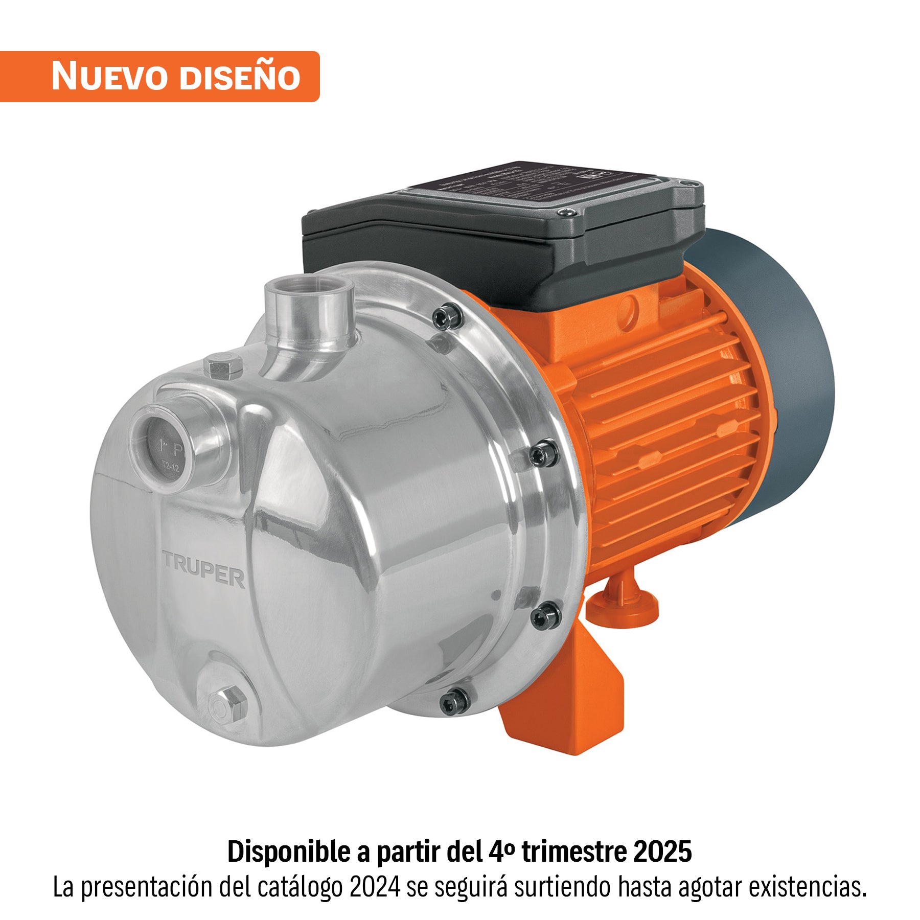 Bomba eléctrica para agua, tipo jet, acero inoxidable, 1 HP