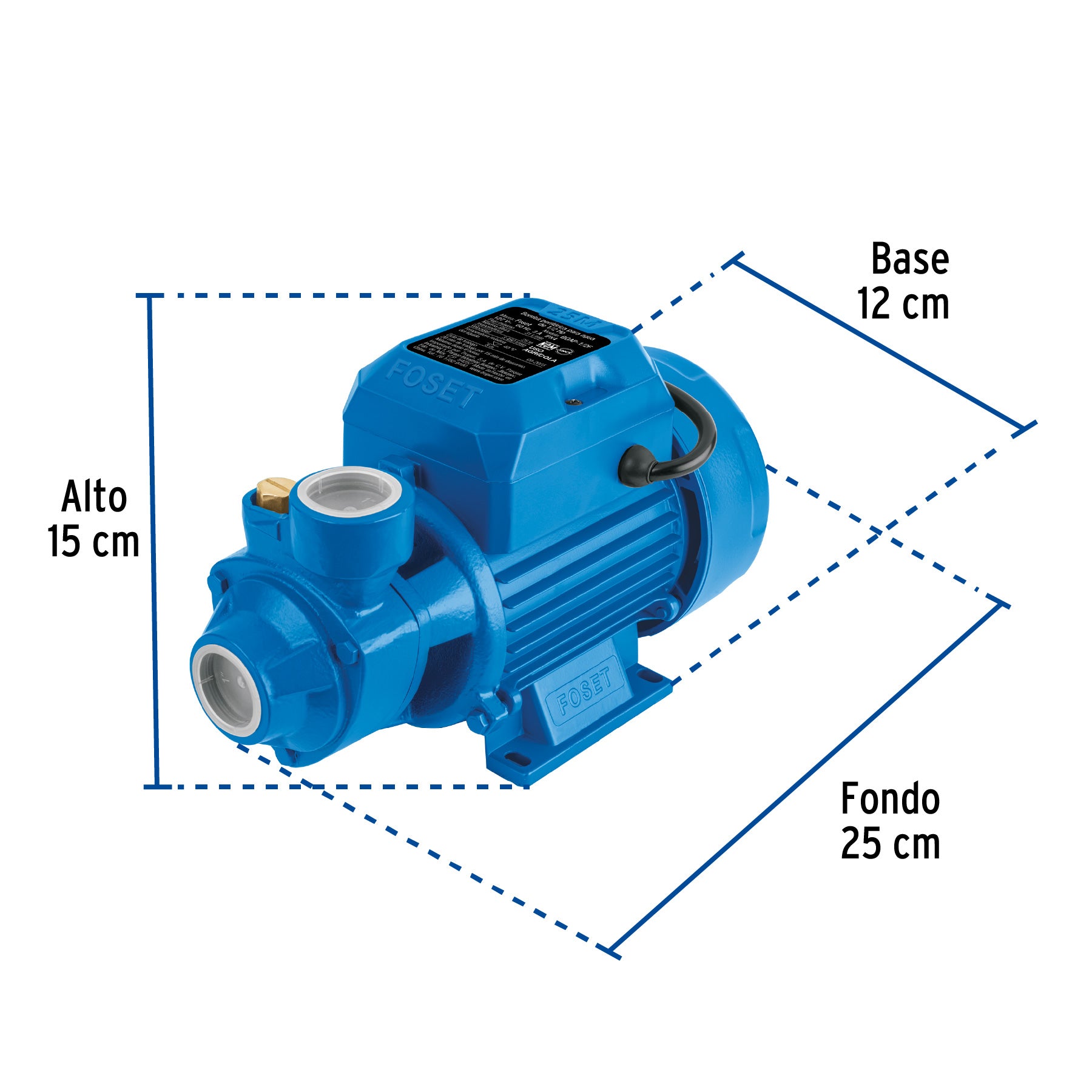Bomba eléctrica periférica para agua 1/2 HP, Foset