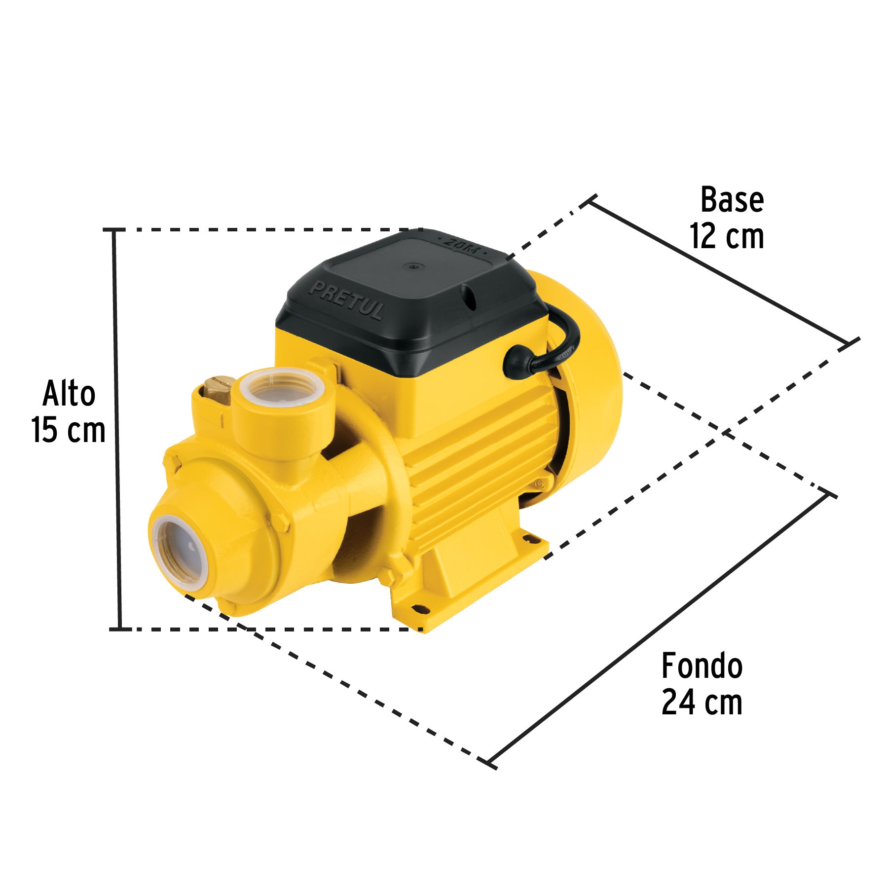 Bomba eléctrica periférica para agua 1/2 Hp, Pretul