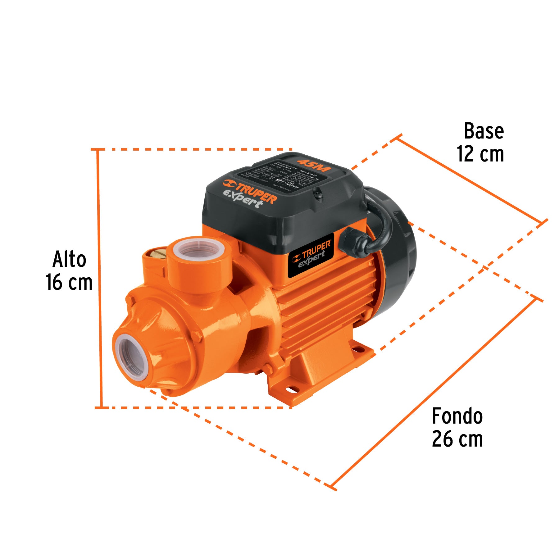 Bomba eléctrica periférica para agua 1/2 HP, Truper Expert