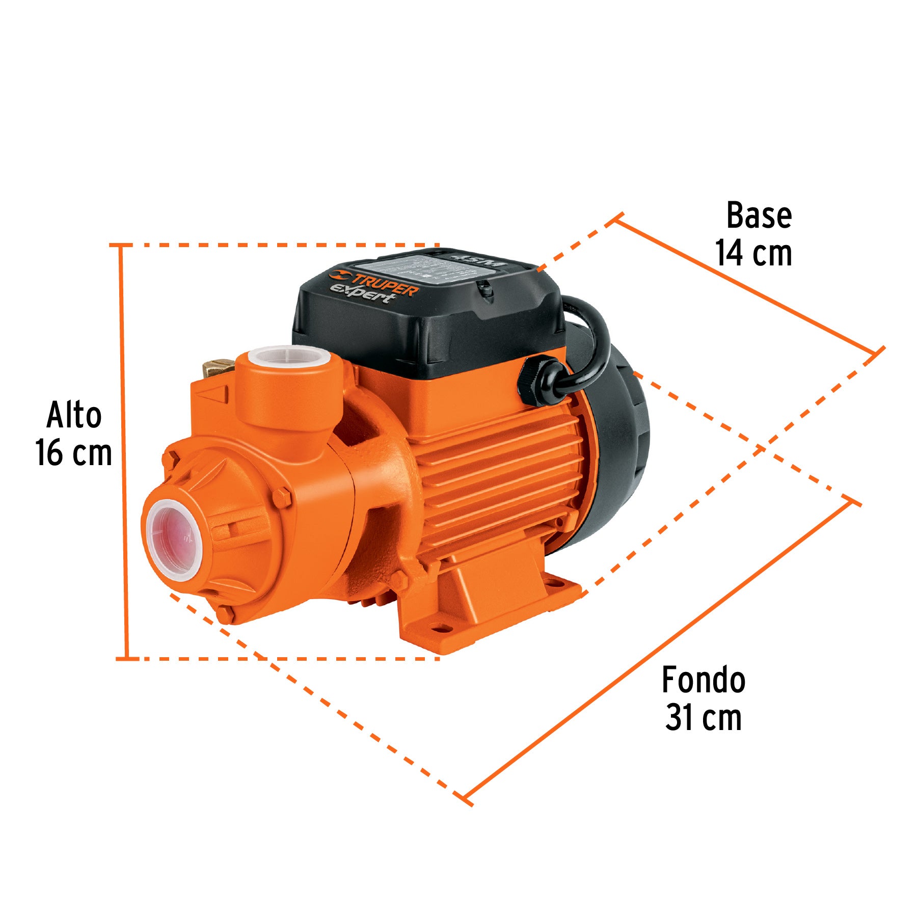 Bomba eléctrica periférica para agua 1 HP, Truper Expert