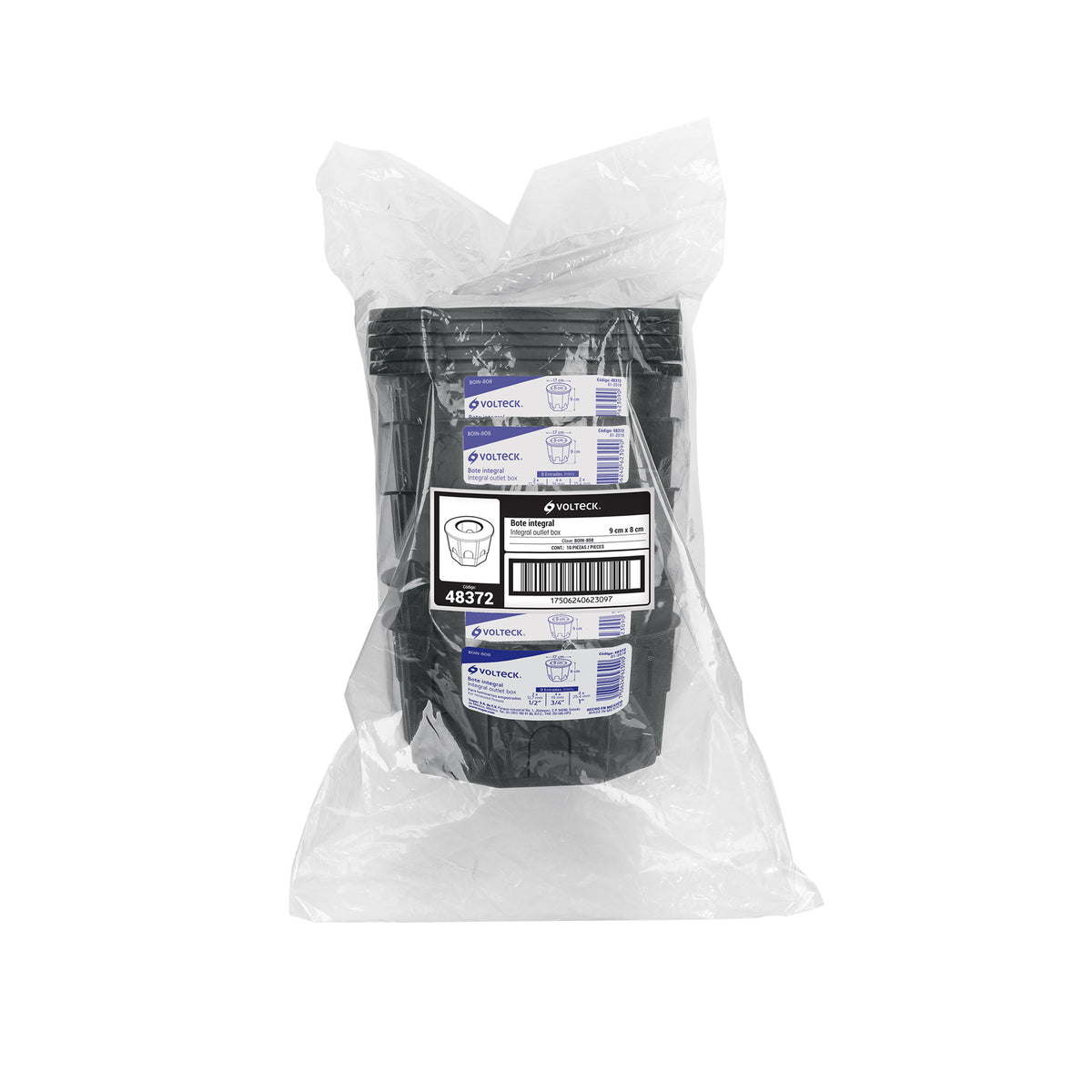 Bote integral de 8 cm, aro interno 8 cm, Volteck