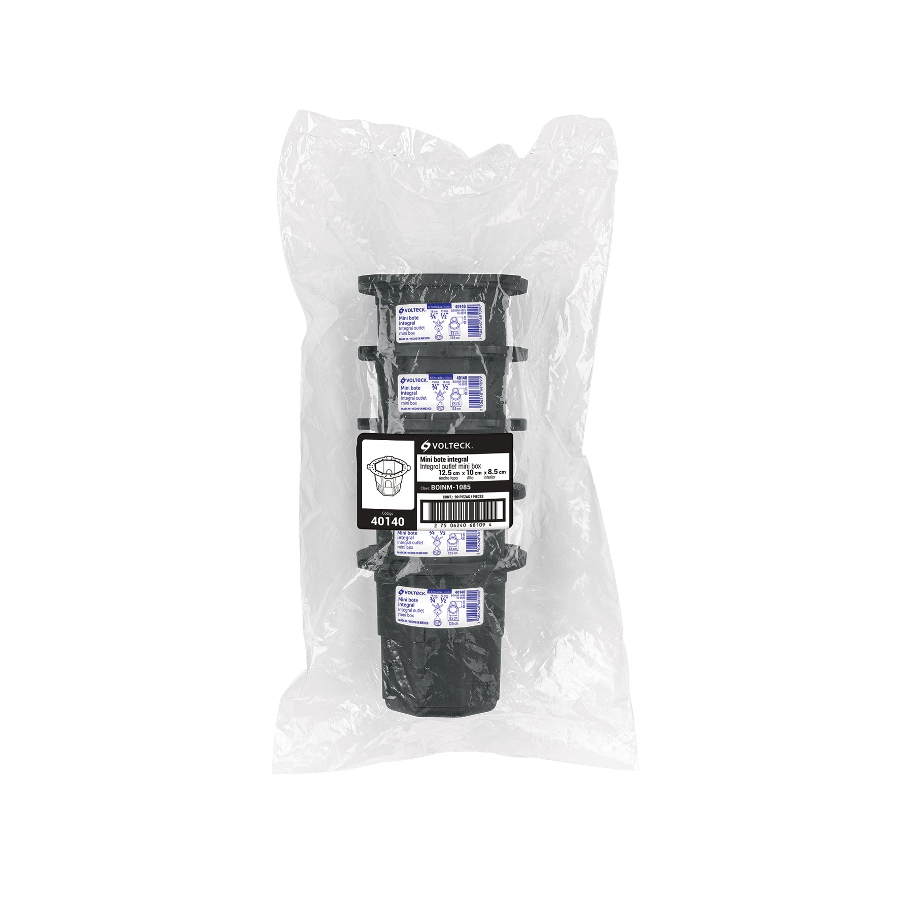 Mini bote integral 10 cm, aro interno 8.5 cm, Volteck