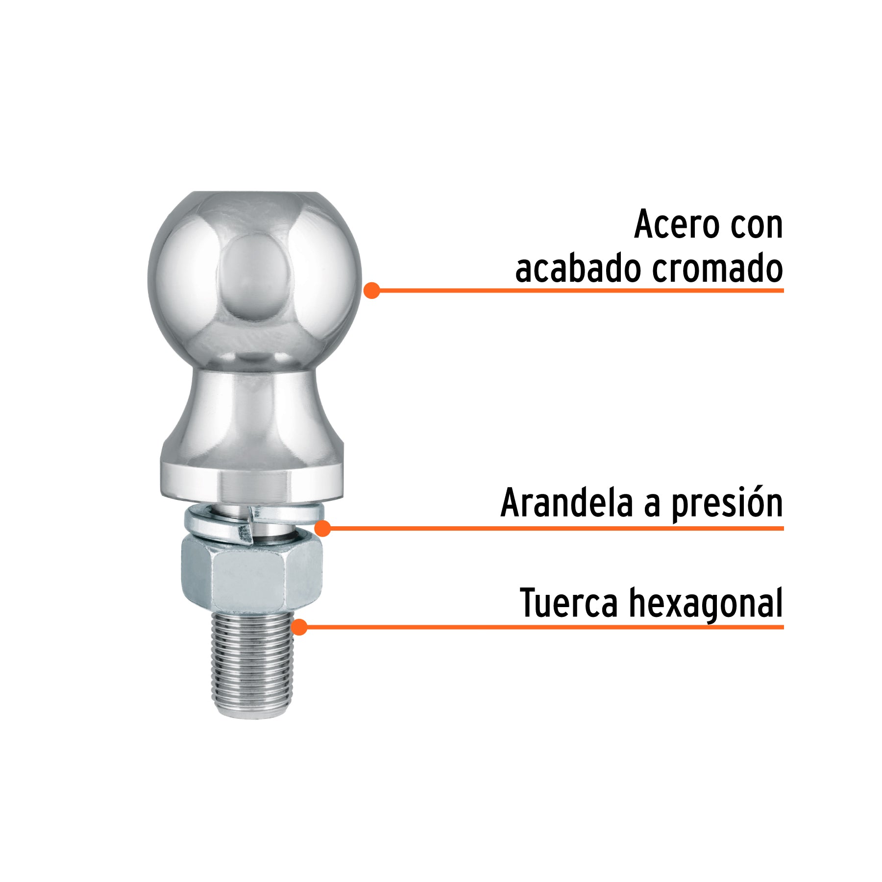 Bola de arrastre, capacidad 2000 lb