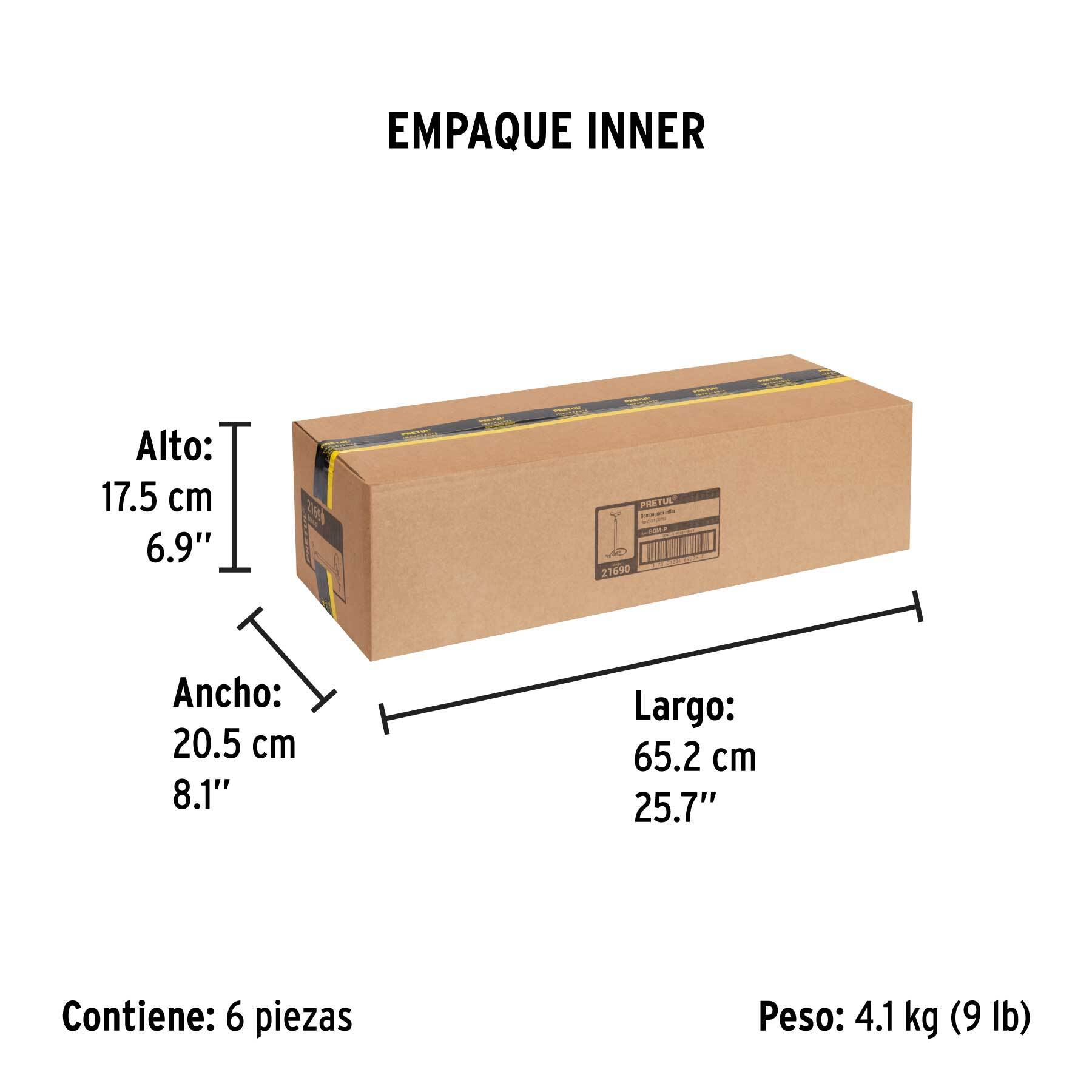 Bomba para inflar de 23", Pretul