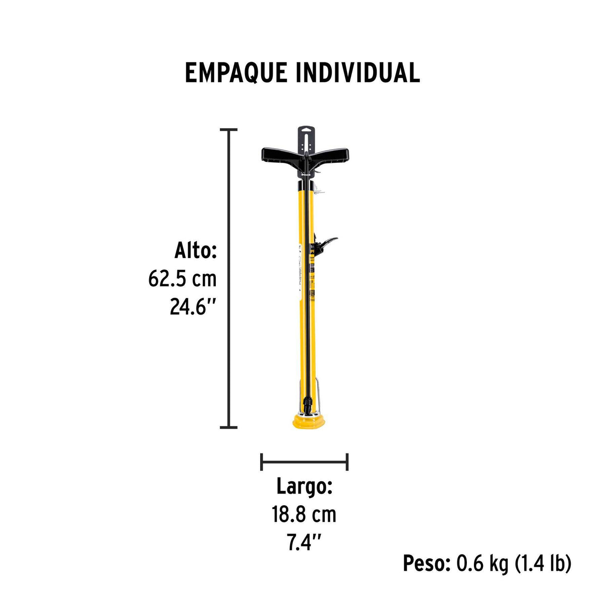 Bomba para inflar de 23", Pretul
