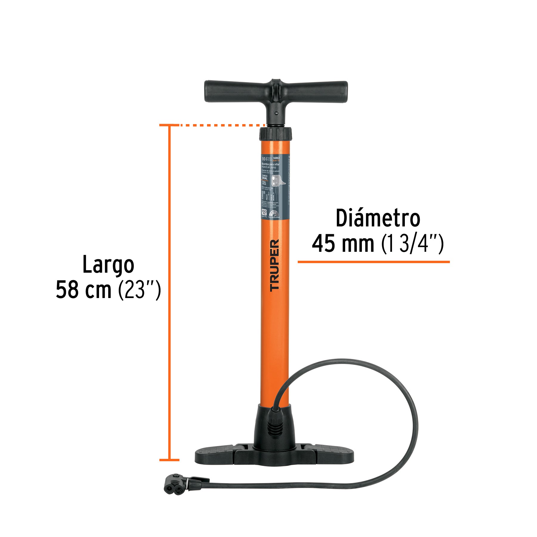 Bomba para inflar de 23"