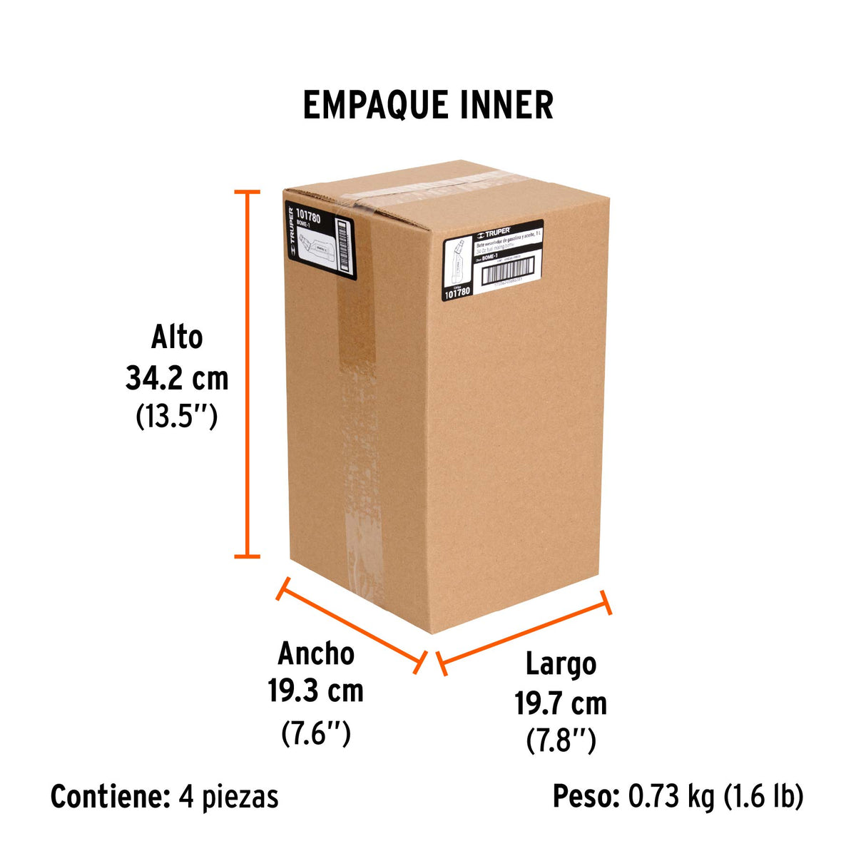 Bote para mezcla de gasolina y aceite,1L
