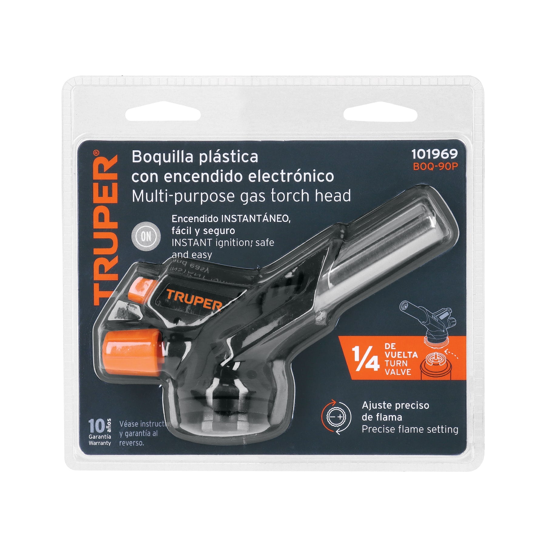 Boquilla plástica con enc electrónico p/lata de 1/4 vuelta