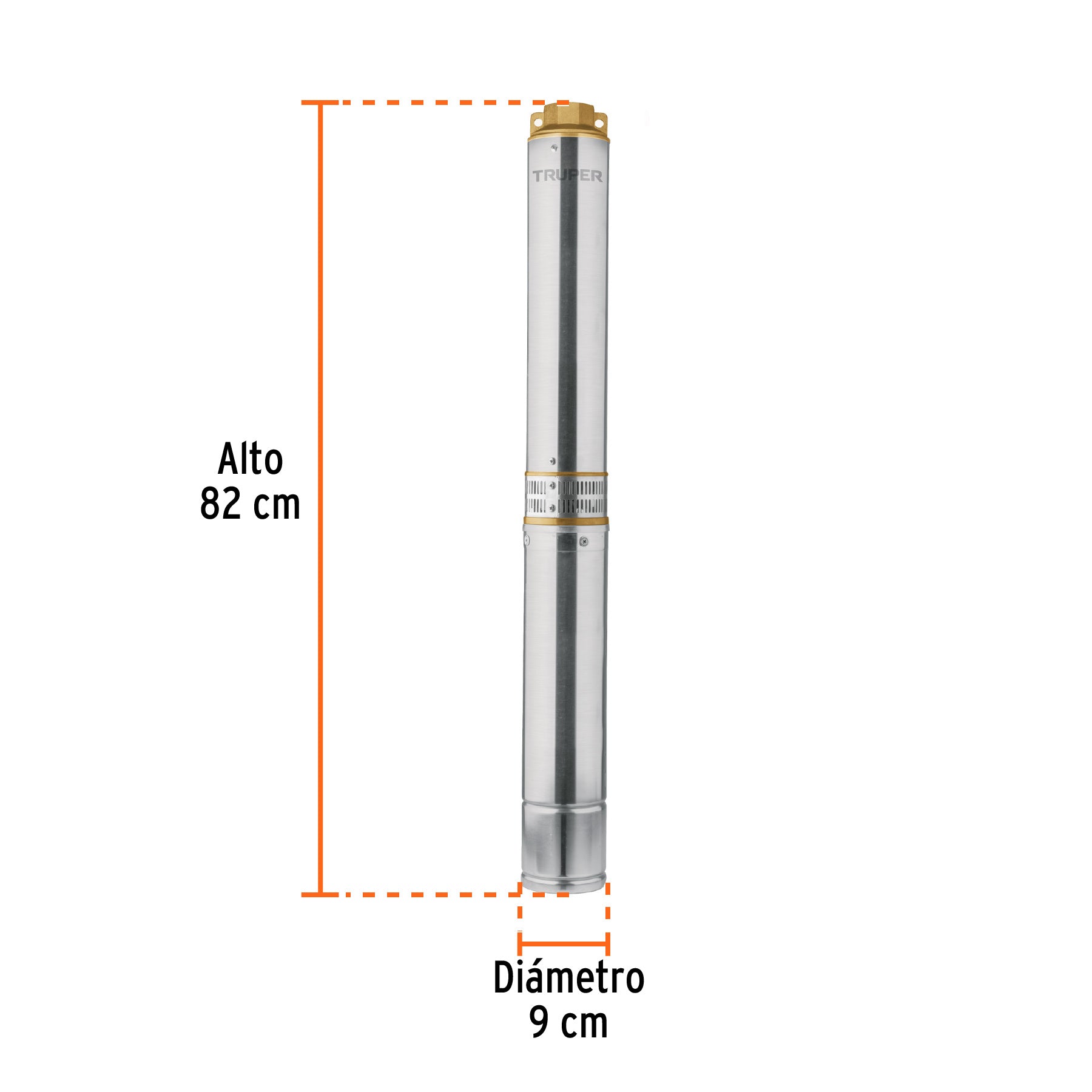Bomba sumergible para pozo profundo, 1-1/2 HP, agua limpia