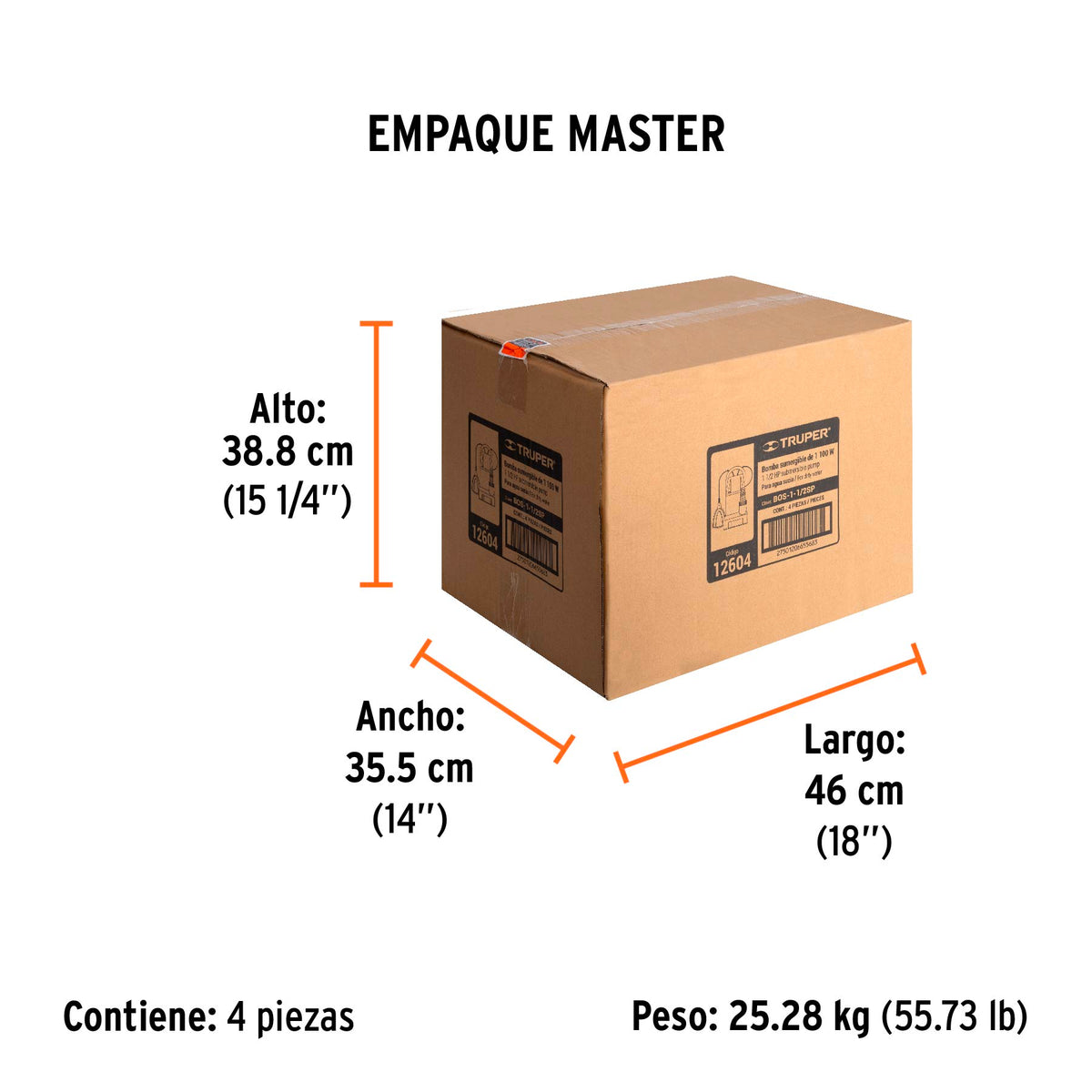 Bomba sumergible plástica para agua sucia 1-1/2 HP